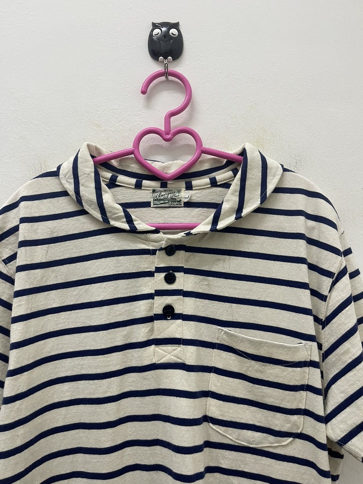 Burgus Plus Rare Vintage BURGUS PLUS Made In Japan Striped Polo Size US L / EU 52-54 / 3 - 2 Thumbnail