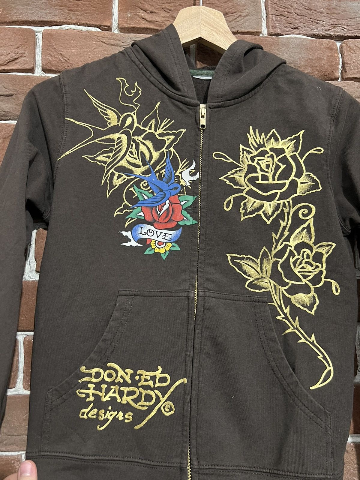 Christian Audigier Vintage Y2K Ed Hardy Flowers Burd Ch. Audigier Zip hoodie Size S / US 4 / IT 40 - 3 Thumbnail