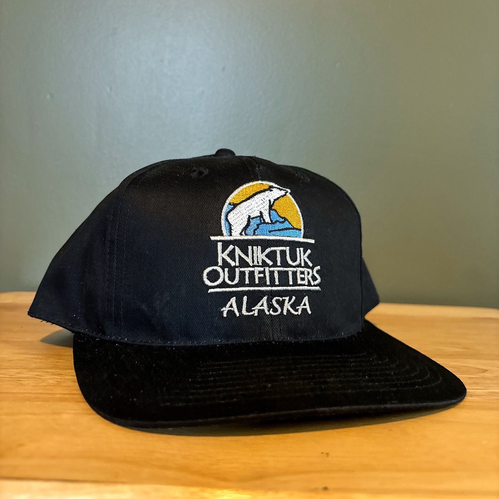 Other Vtg Kniktuk Outfitters Alaska Polar Bear Black Snapback Hat Size ONE SIZE - 1 Thumbnail