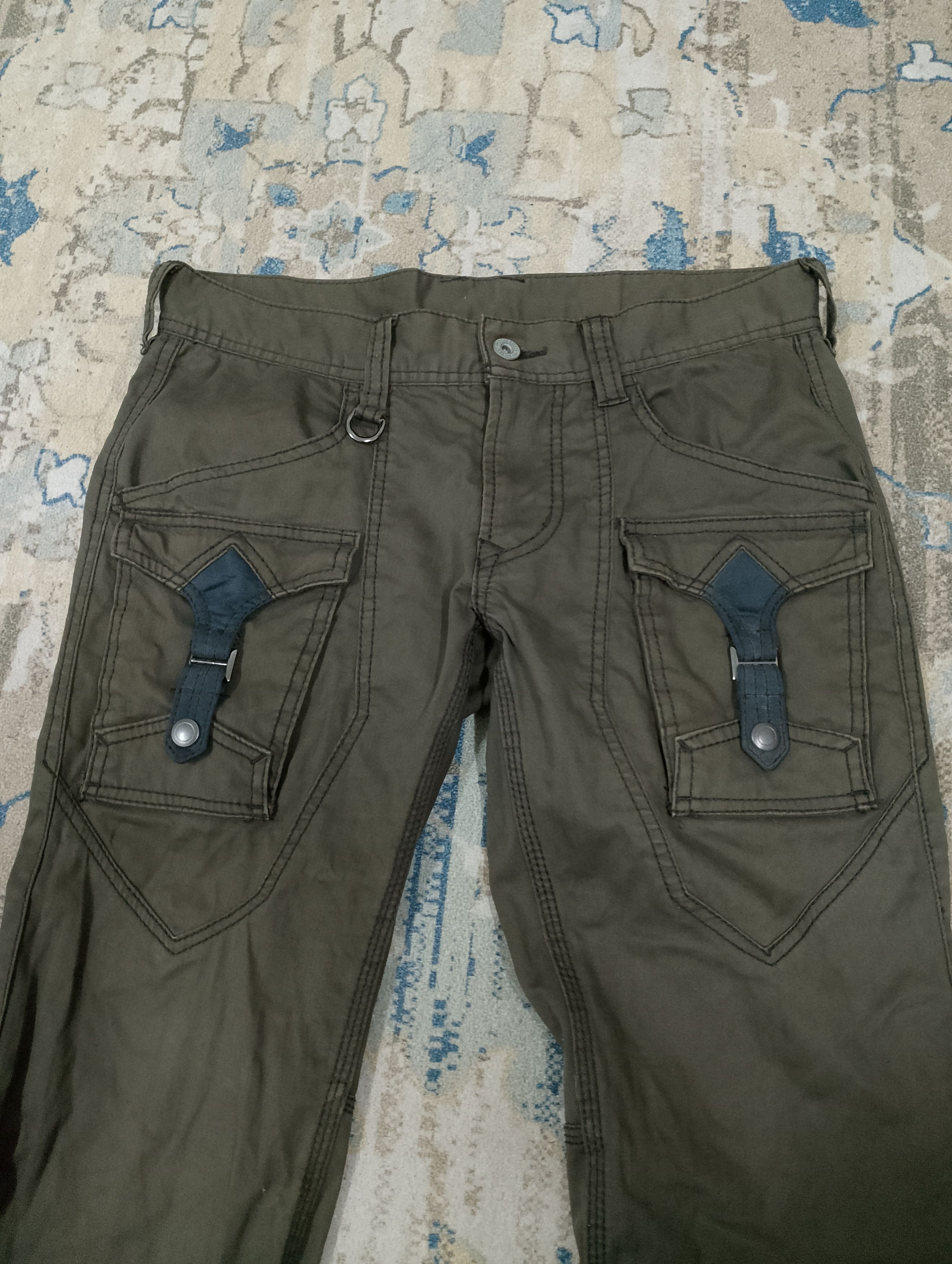 HIDEAWAYS × Japanese Brand Flare Bush Pants Multipocket by Nicole Hideaways Size US 31 - 2 Thumbnail