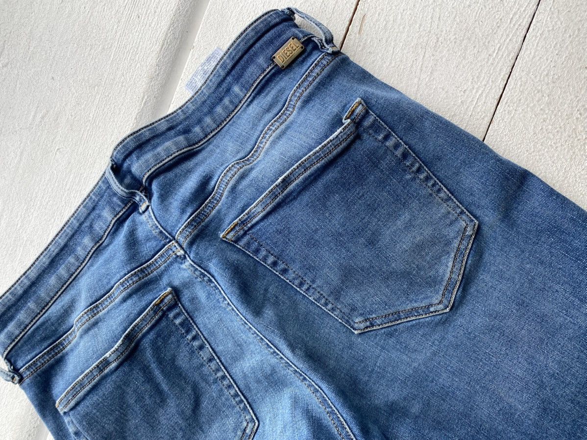 Diesel Luxury 00s Y2K Punk Diesel Slandy-Zip Super Skinny Jeans Size 31" - 9 Thumbnail