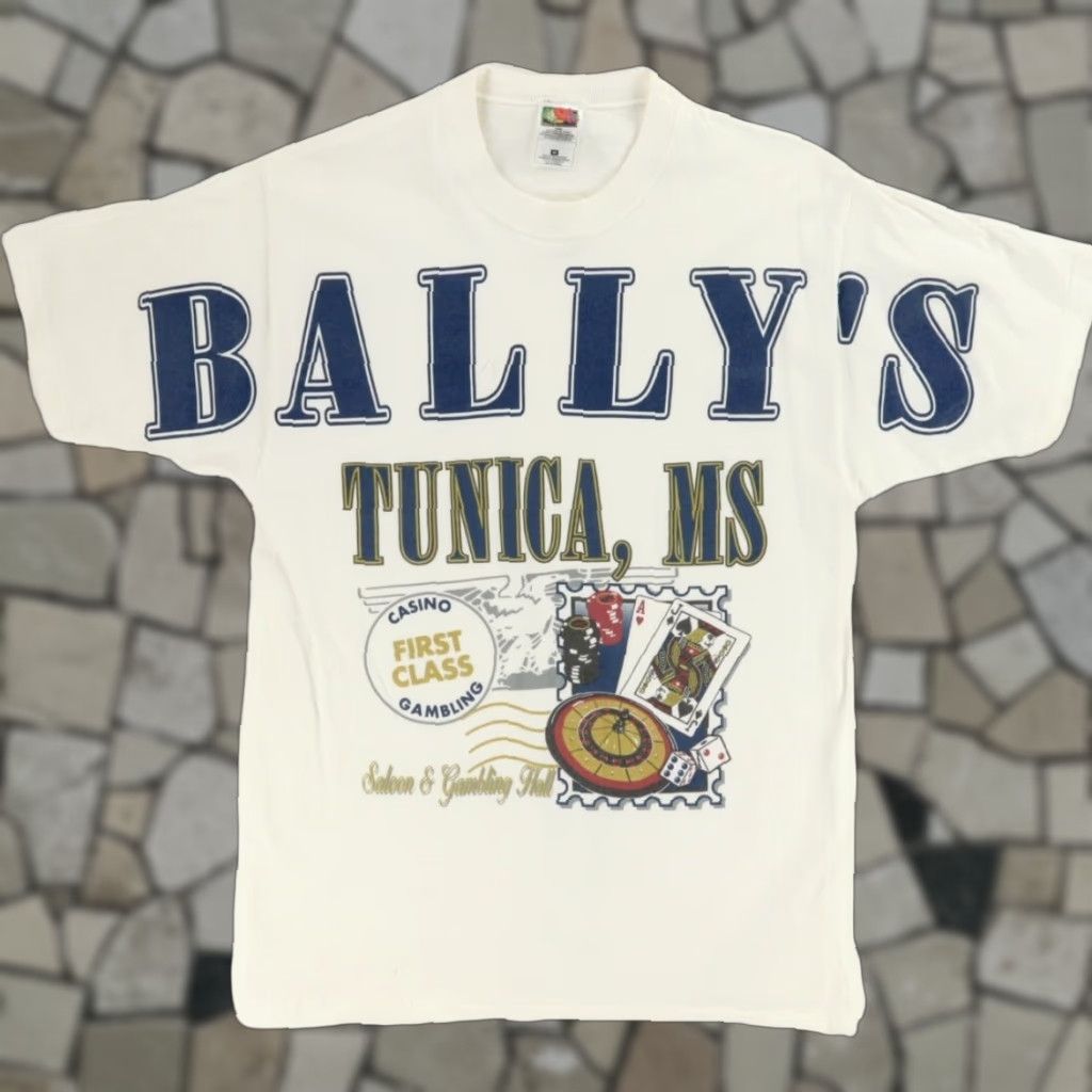 Fruit Of The Loom VTG Fruit of the Loom Bally's Casino Solid T-Shirt White Men's M Size US M / EU 48-50 / 2 - 1 Thumbnail