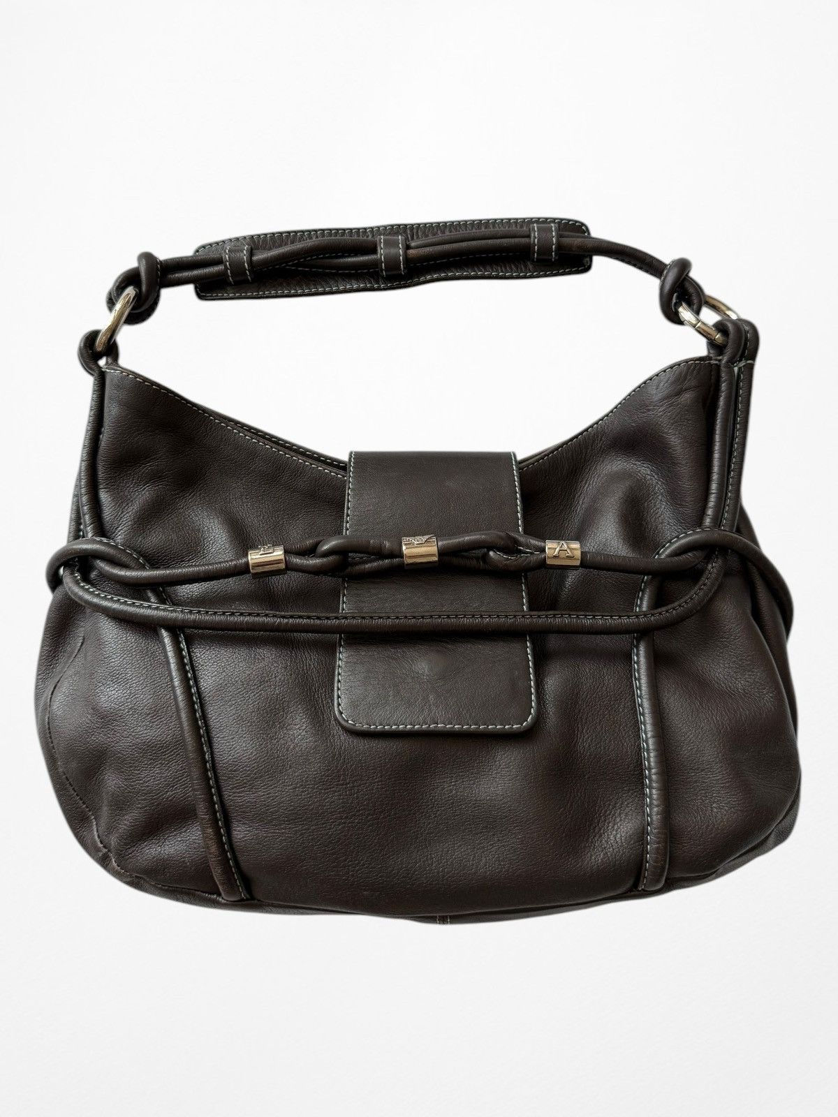 Giorgio Armani Emporio Armani Vintage Leather Handle Royal Bag 80’s Size ONE SIZE - 1 Thumbnail