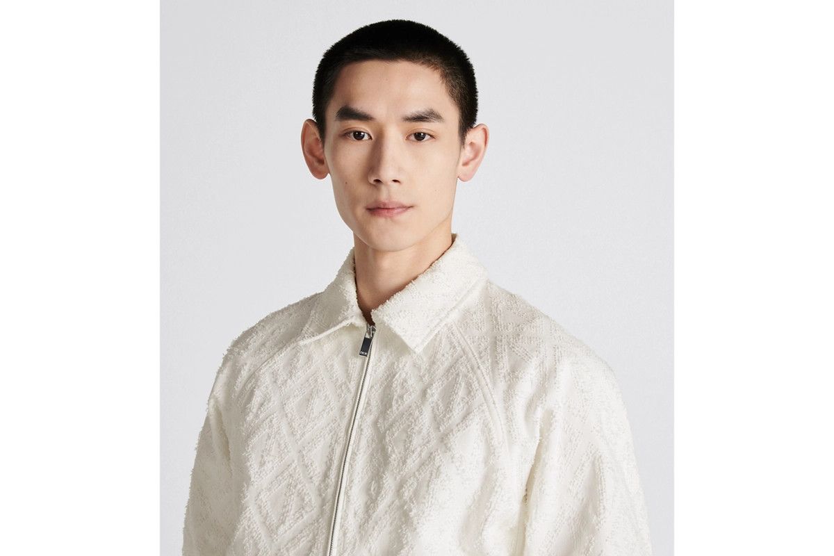 o1w1db11024 Zipped Bomber Jacket in White