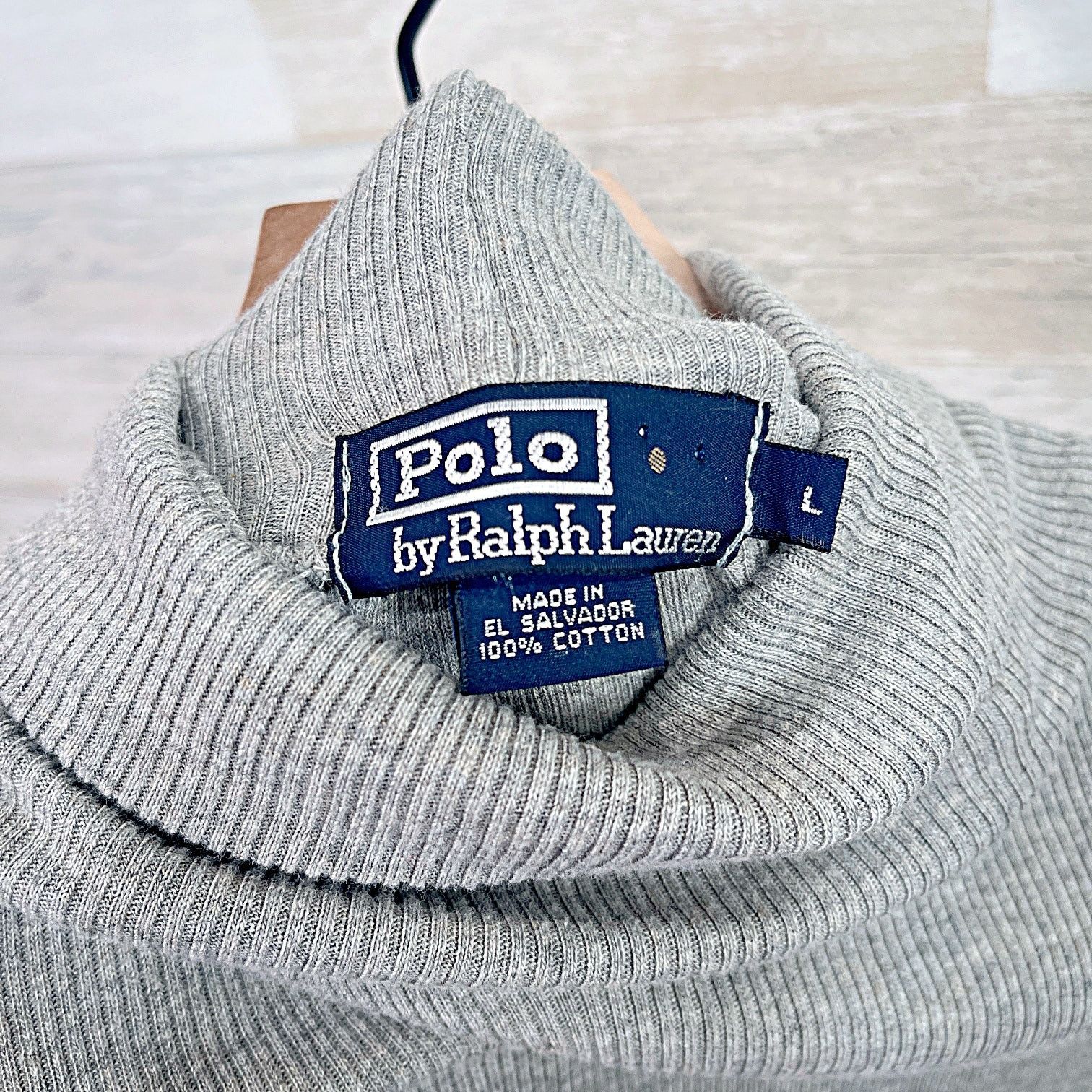 Polo Ralph Lauren POLO Ralph Lauren Vintage Turtleneck Sweater Gray Mens Large Size US L / EU 52-54 / 3 - 6 Thumbnail