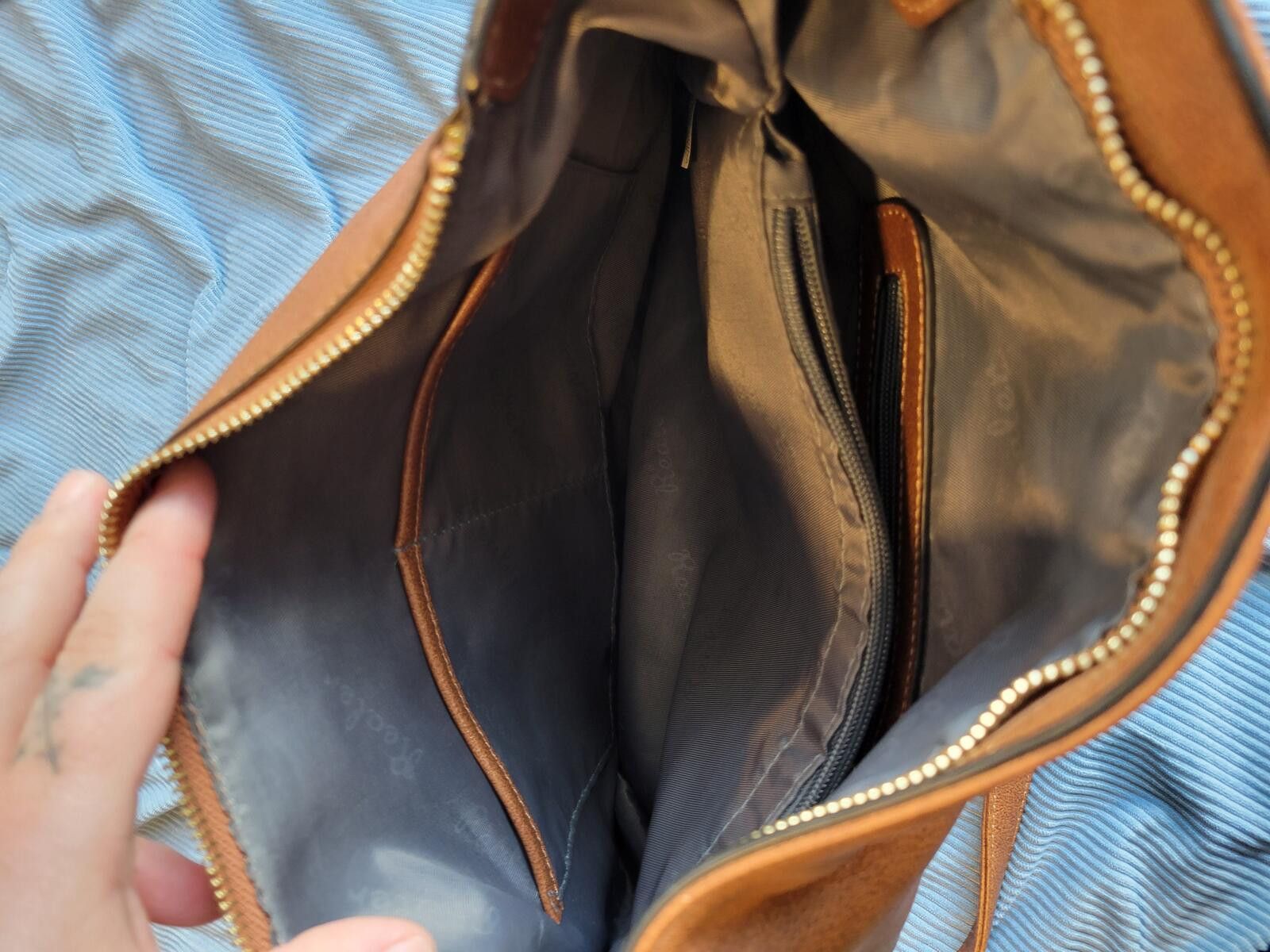 Other Brown Faux Leather Shoulder Bag with Multiple Compartments Size ONE SIZE - 5 Thumbnail