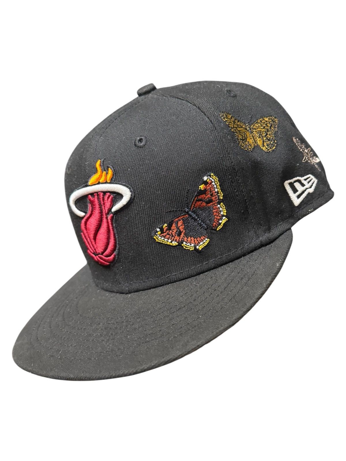 FELT FELT Miami Heat New Era Fitted Hat 7 5/8 RARE Size ONE SIZE - 1 Thumbnail