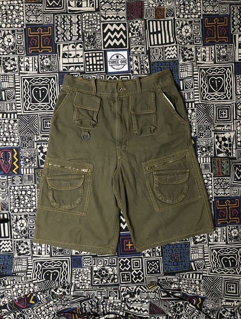 If Six Was Nine × Japanese Brand × Le Grande Bleu (L.G.B.) Y2K 3D Pocket Army Monkey Short Pants Size US 31 - 1 Thumbnail