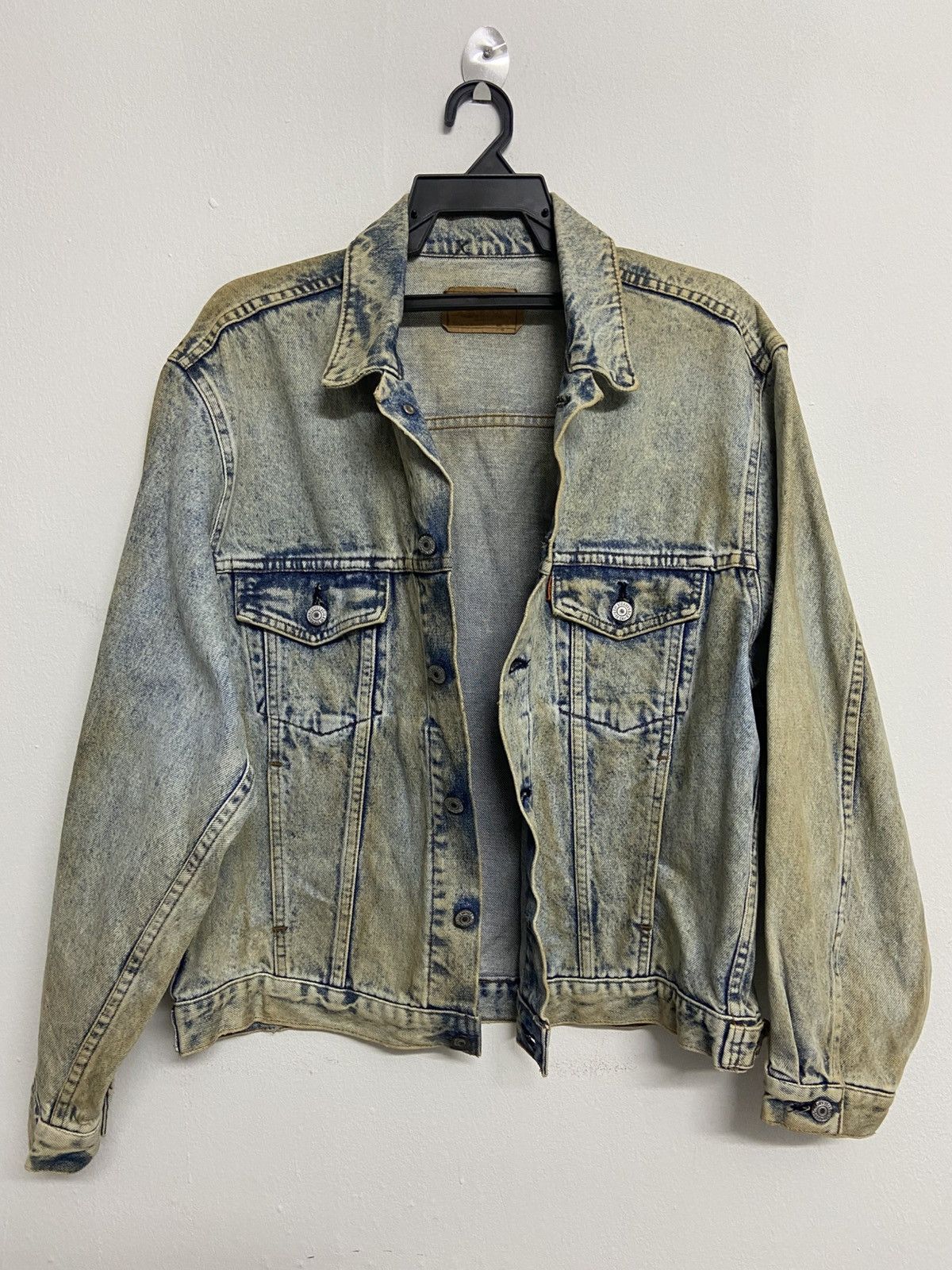 Levi's Vintage 80s Levis Trucker denim Jacket Acid Wash 70649 Size US M / EU 48-50 / 2 - 3 Thumbnail
