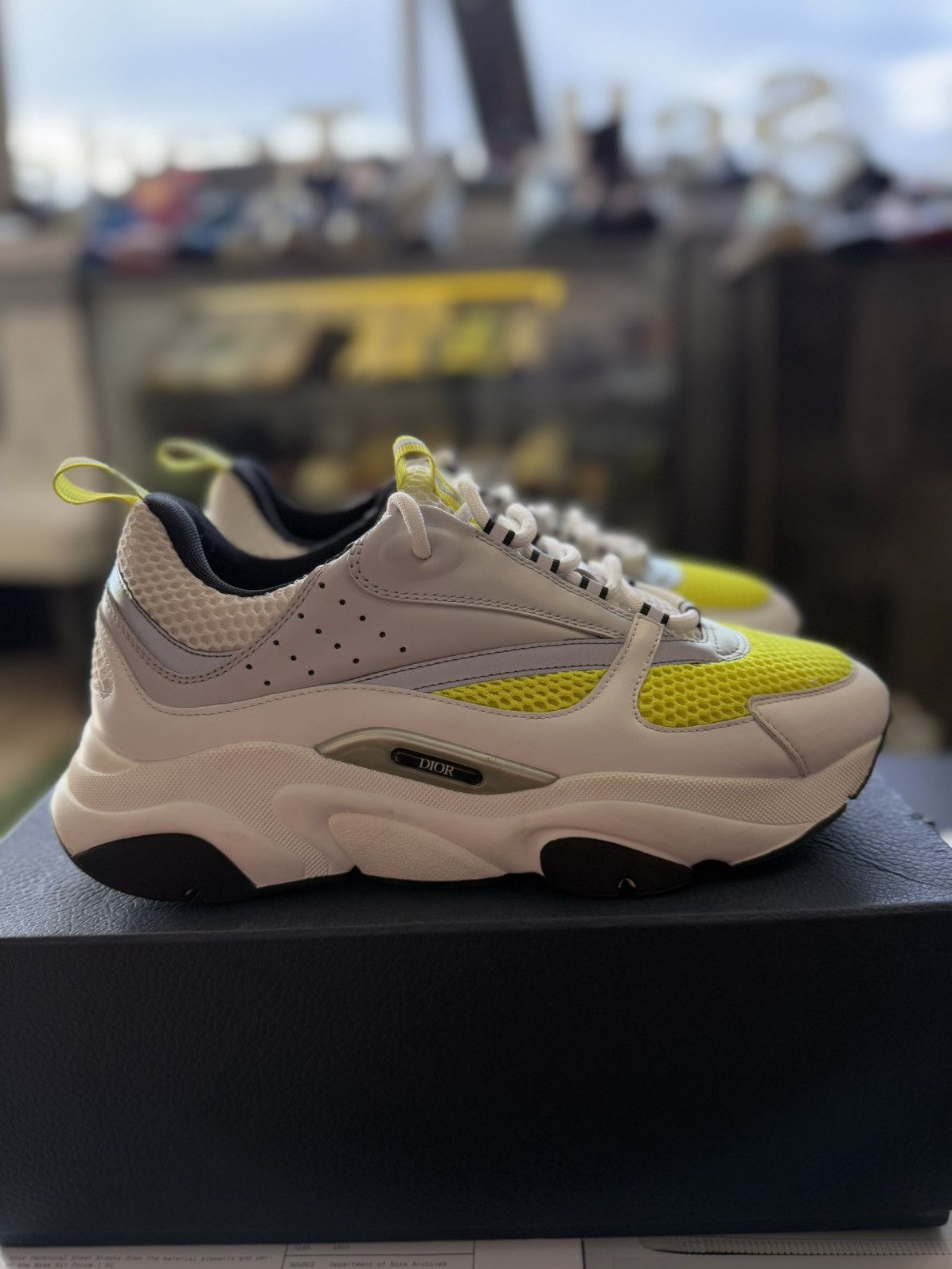 Dior Dior B22 Yellow White Sneakers Size 43EU/10US Size US 10 / EU 43 - 1 Thumbnail
