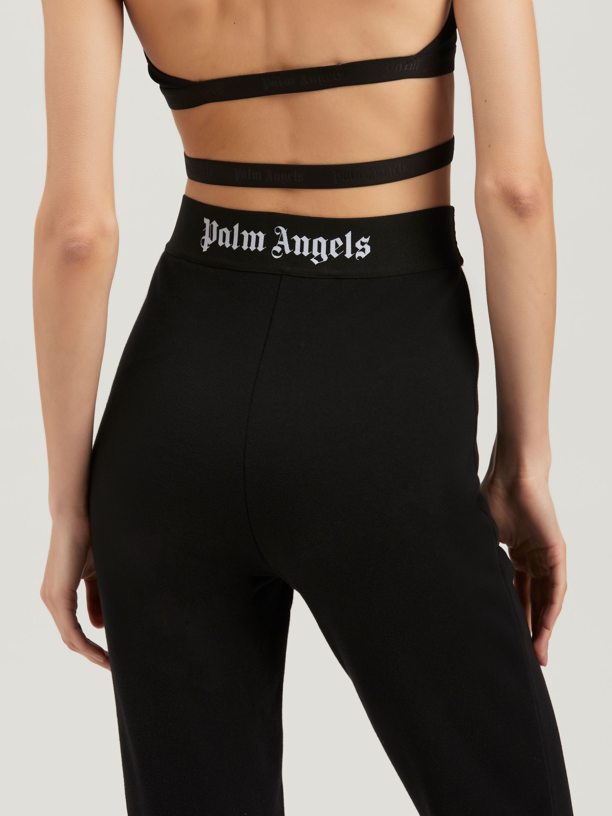 Palm Angels o1s22i1n0824 Waistband Flared Joggers in Black Size 32" / US 10 / IT 46 - 6 Thumbnail