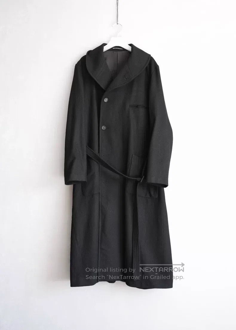 Yohji Yamamoto YOHJI YAMAMOTO Stand Collar Belted Coat Size US S / EU 44-46 / 1 - 1 Thumbnail