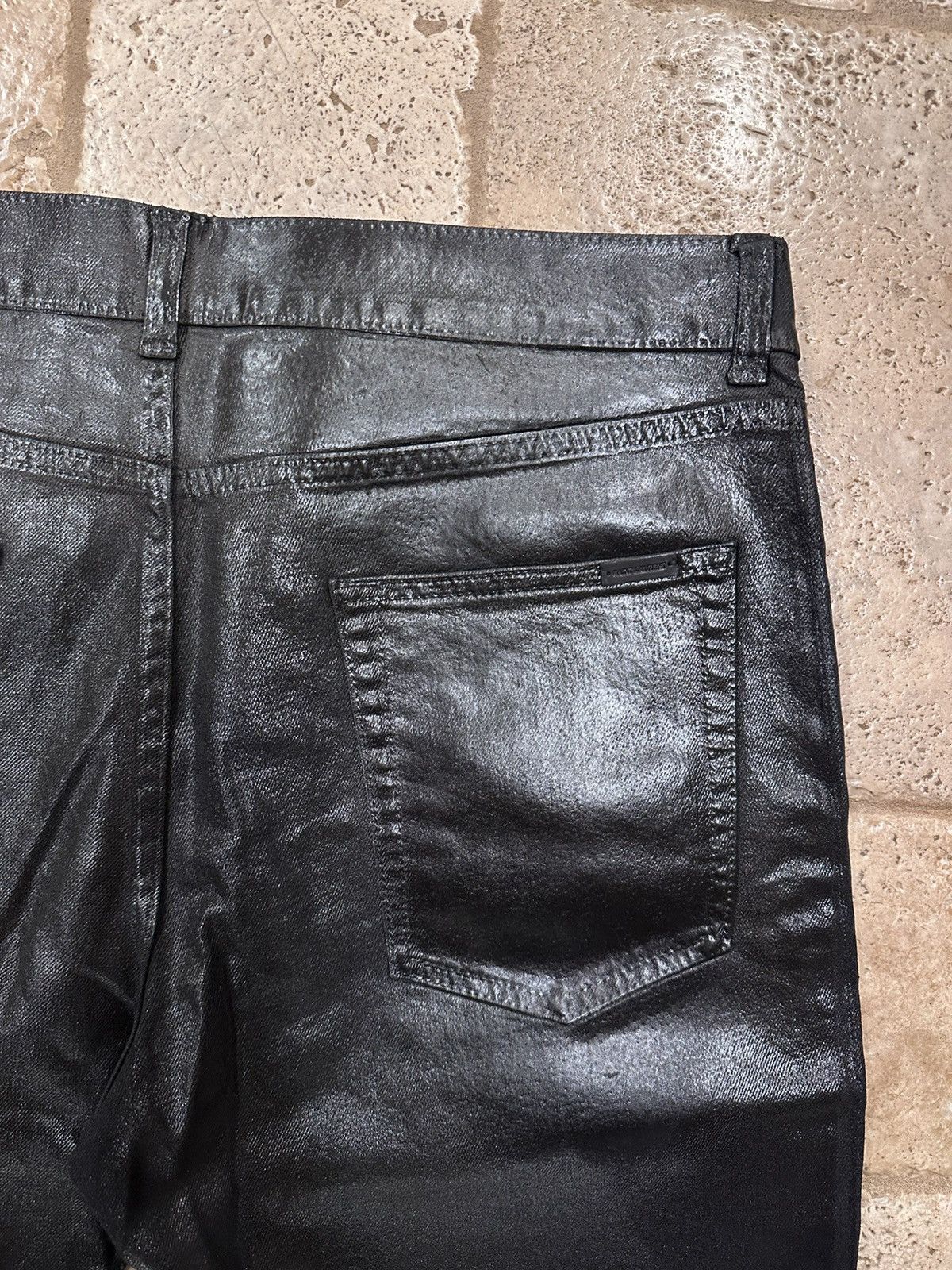 Saint Laurent Paris Saint Laurent Paris 2020 D24 Oil Coated Black Denim Size US 34 / EU 50 - 9 Thumbnail