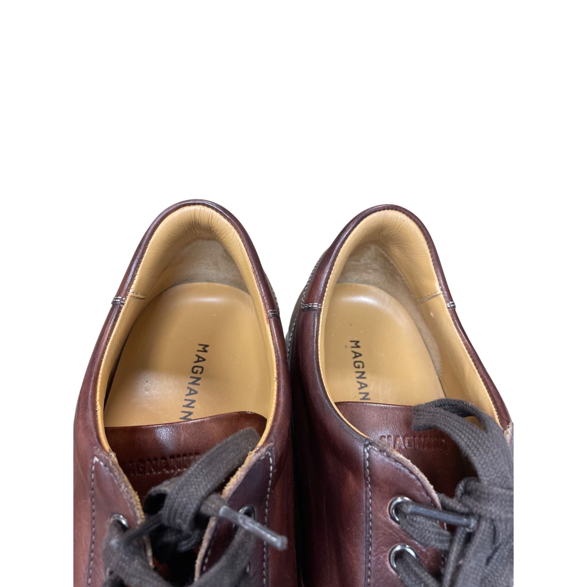 Magnanni Magnanni Mens brown luxury Portugal made leather sneakers si Size US 11 / EU 44 - 13 Thumbnail