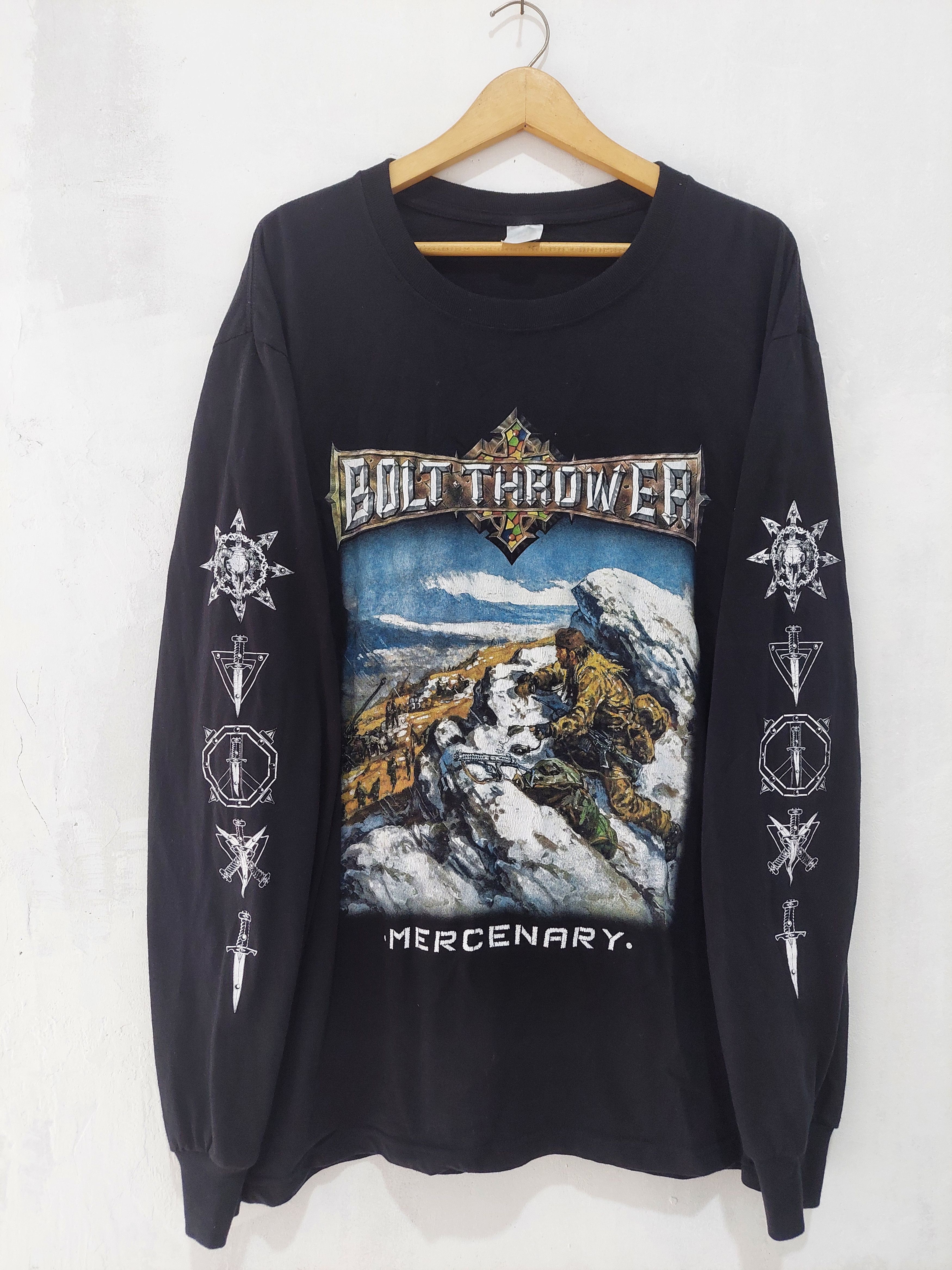 image of Archival Clothing x Band Tees Bolt Thrower Mercenary Longsleeve in Black, Men's (Size XL)
