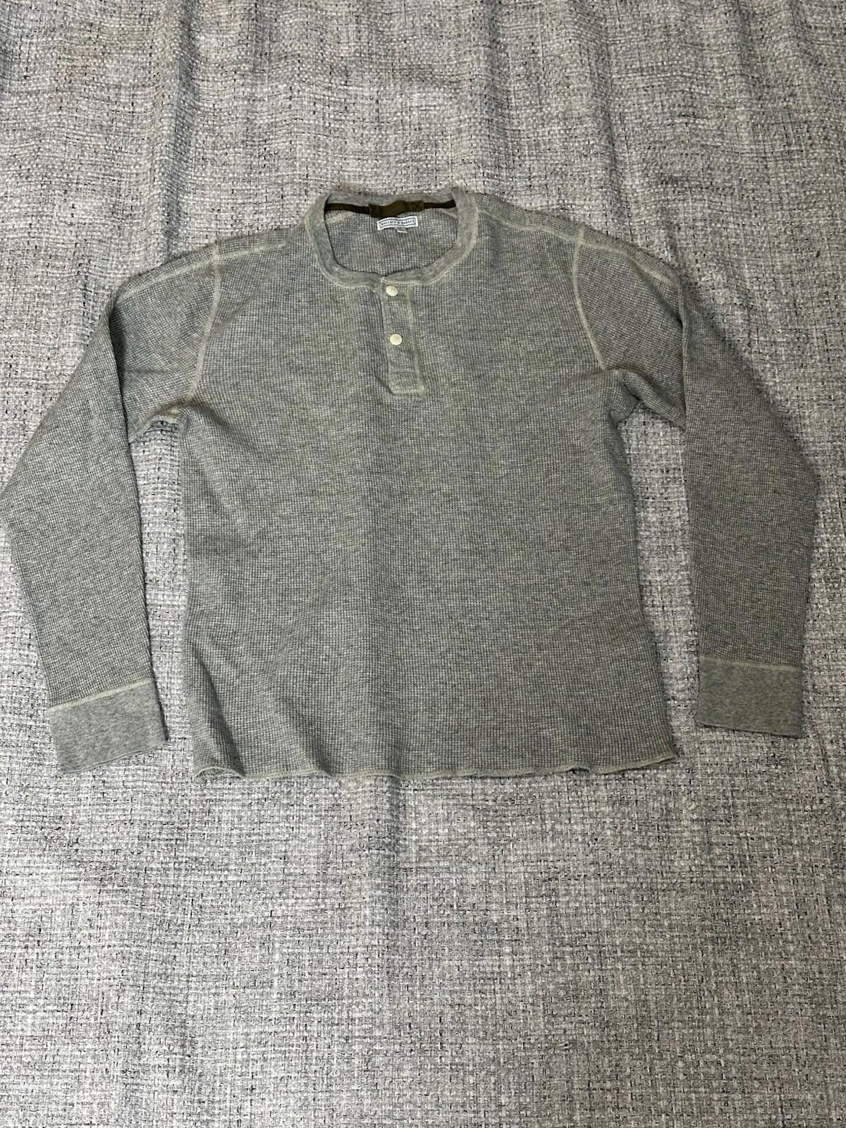 Wallace & Barnes Wallace & Barnes Long Sleeve Knit Henley Shirt Mens LT Gray Size US L / EU 52-54 / 3 - 1 Thumbnail