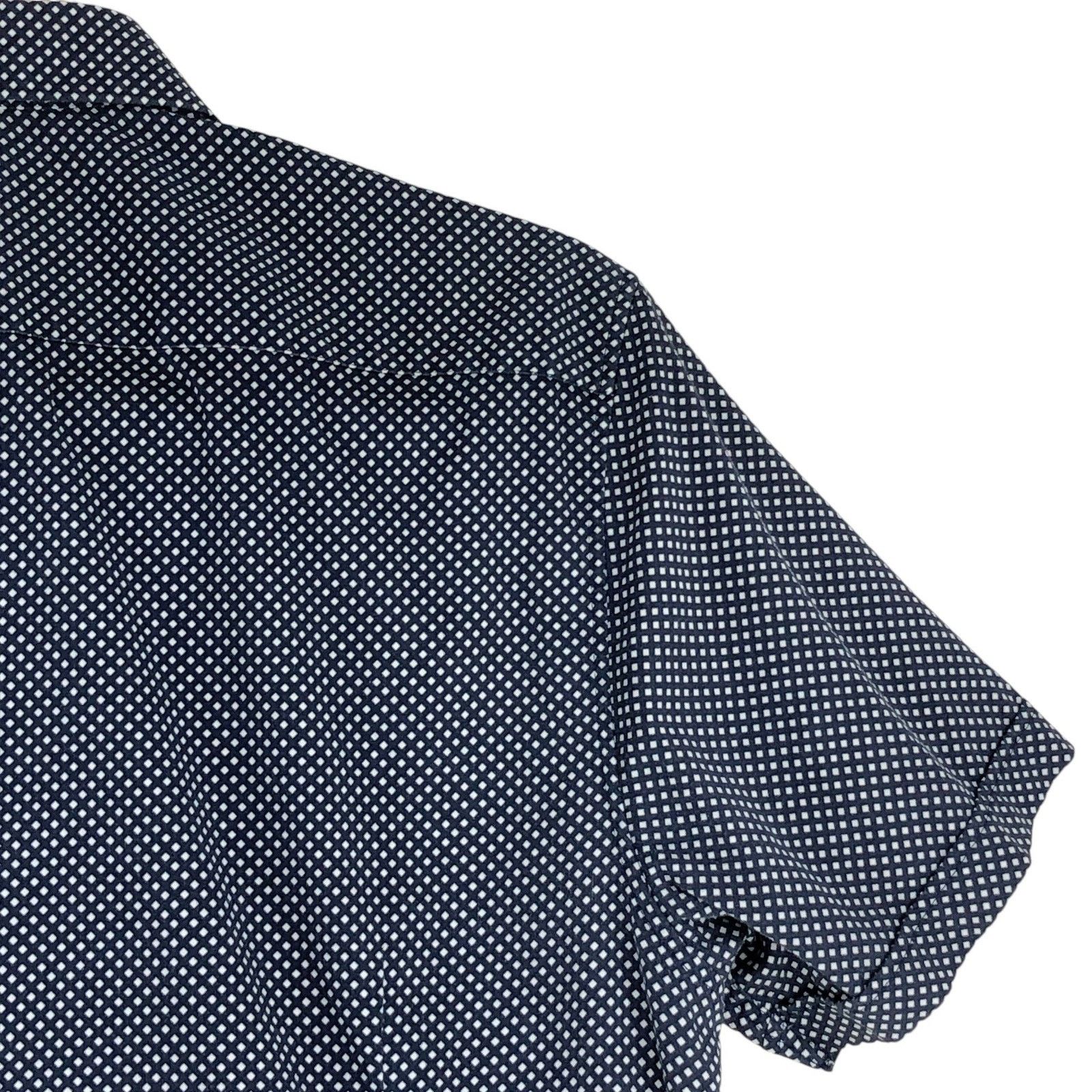 Ted Baker Ted Baker Shirt M Navy Geometric Short Sleeve Button Up Size US M / EU 48-50 / 2 - 14 Thumbnail