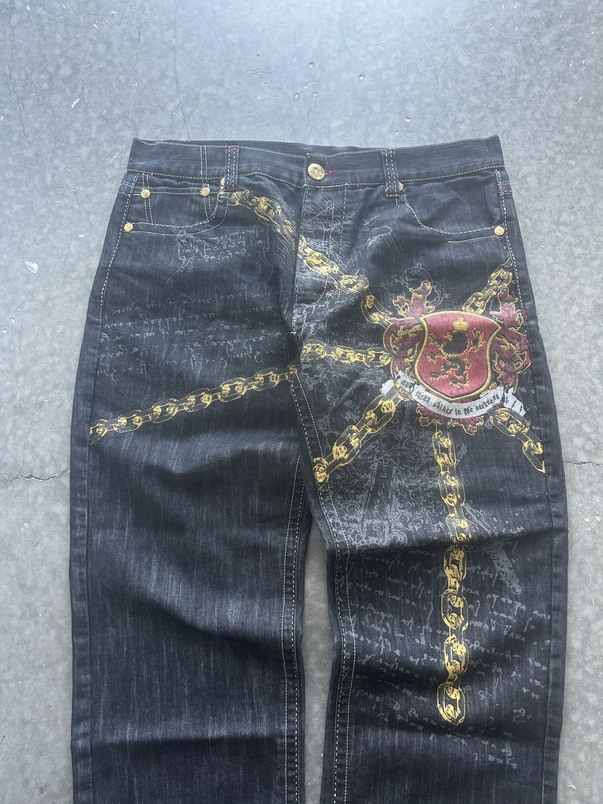 JNCO Crazy Cyber Y2K Royal Army Baggy Jeans Size US 40 / EU 56 - 2 Thumbnail