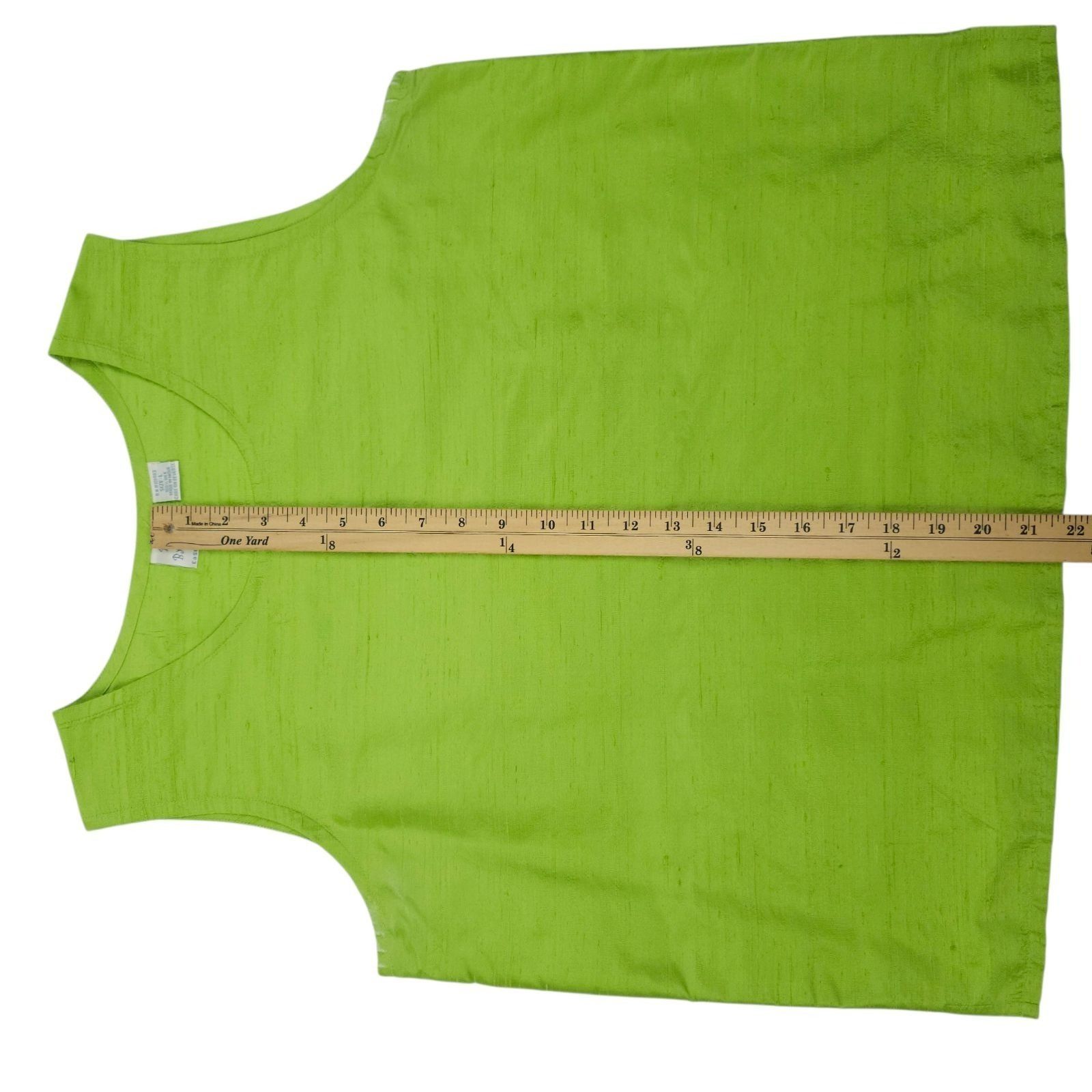Other Bleu Bayou Jacket Tank 2pc Set L Lime Green Silk Sequin Size L / US 10 / IT 46 - 24 Thumbnail