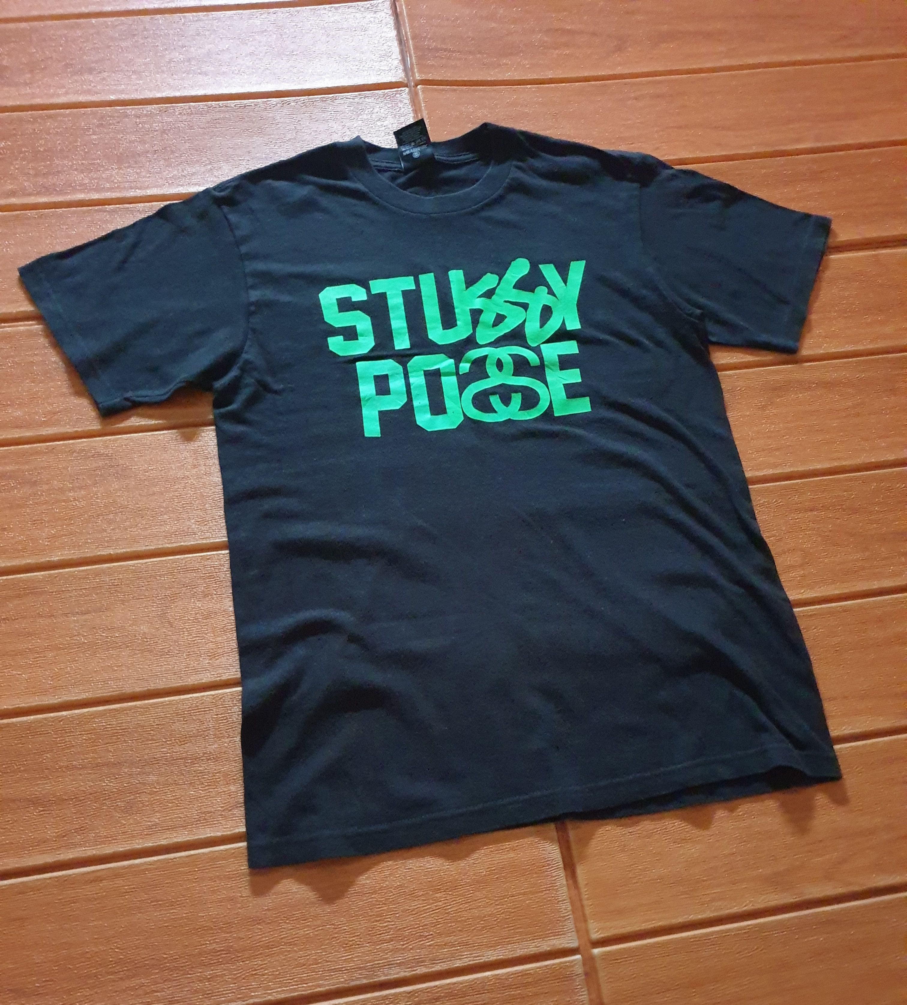 Stussy 💥Stussy green script black colour shirt Size US S / EU 44-46 / 1 - 4 Thumbnail