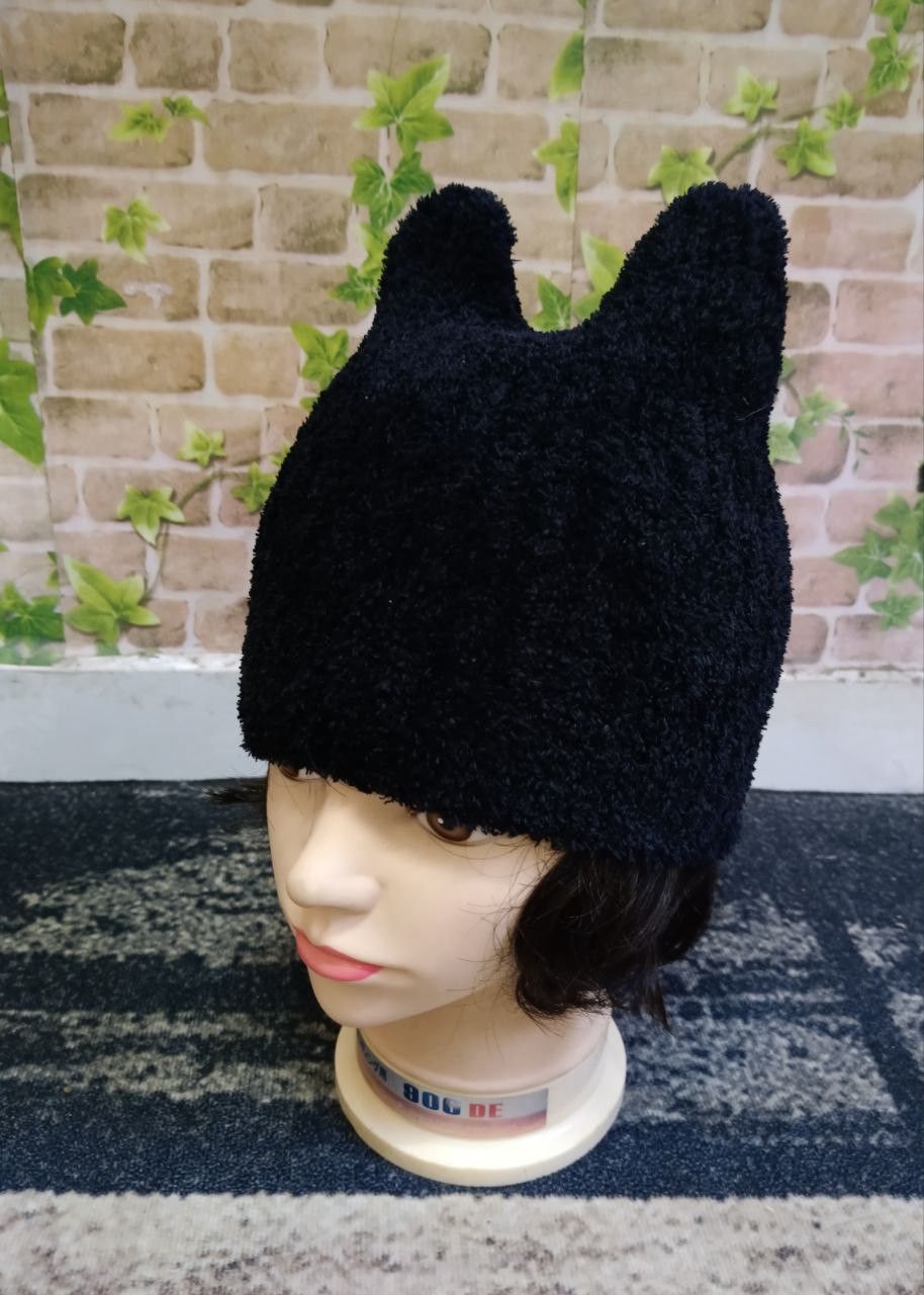 Japanese Brand BLACK DEVIL HORN UNBRAND BEANIE Size ONE SIZE - 2 Thumbnail