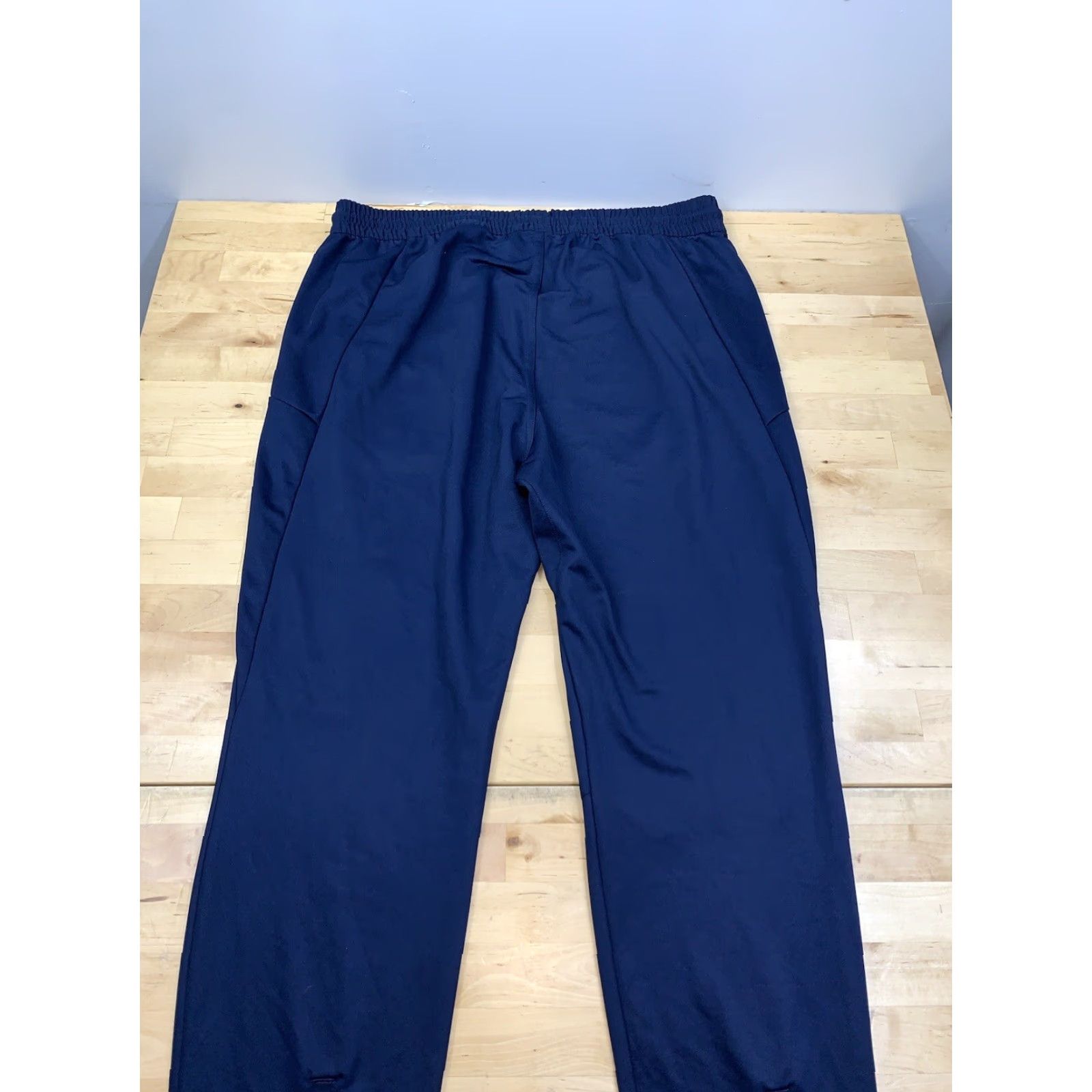 Reebok Reebok Track Pants Mens L Blue Zip Ankle Gym Training Activewear Casual Travel #8794 Size US 33 - 3 Thumbnail