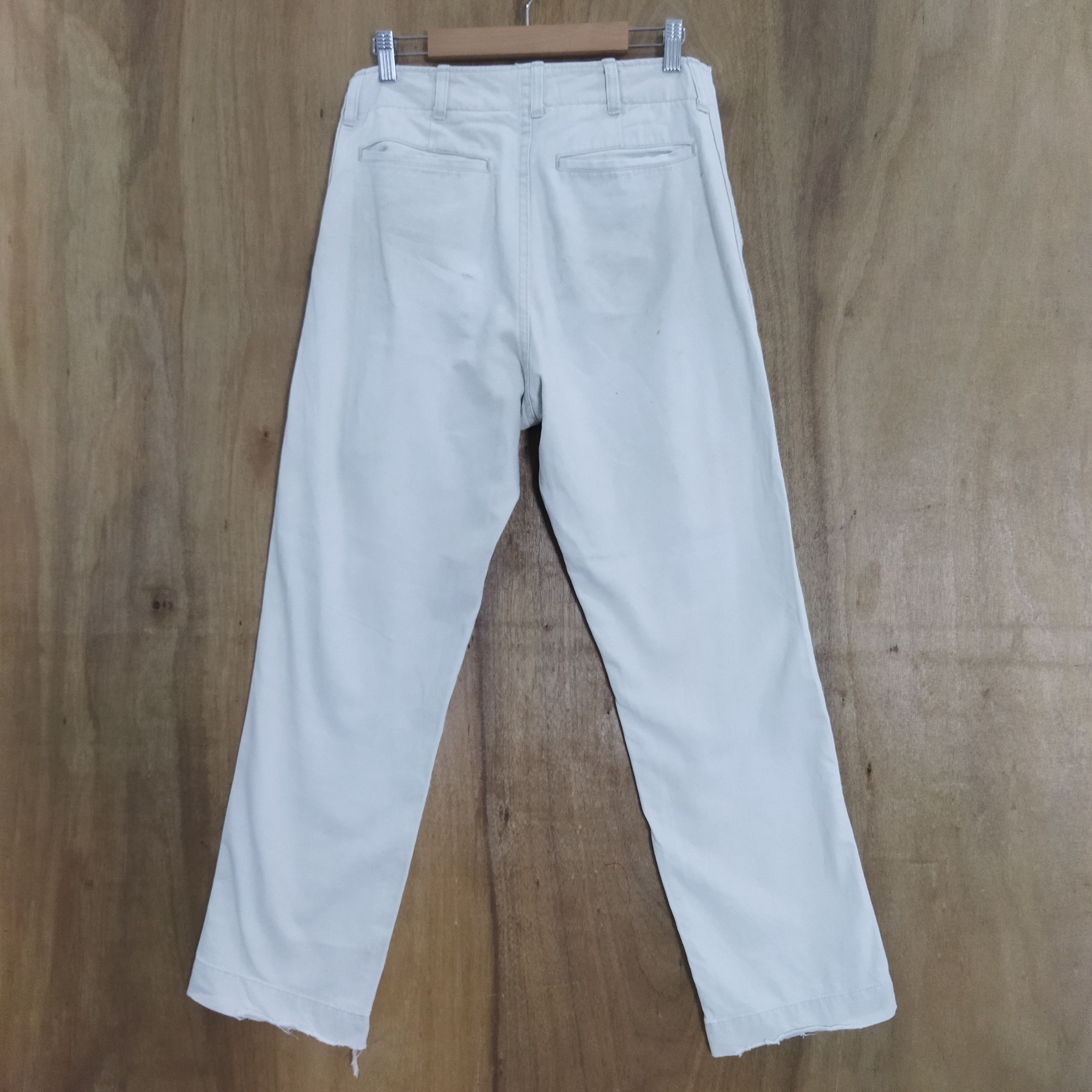 Japanese Brand LACQUER WHITE YELLOW CHINO PANTS Size US 34 / EU 50 - 9 Thumbnail