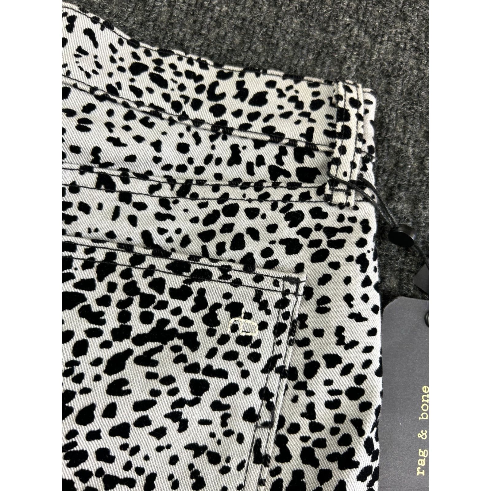 Rag & Bone VINTAGE Rag & bone Hana Jeans Animal Leopard Print Flare 26 NEW Gray 26 in Inseam 26 in Women's Regular Jeans Size 26" / US 2 / IT 38 - 3 Thumbnail