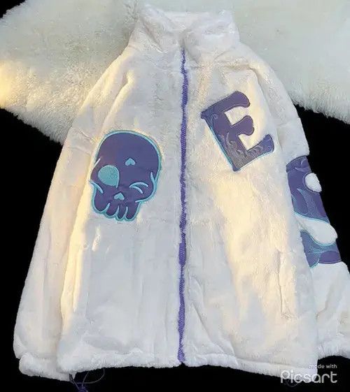 Other Patchwork letter skull white fleece jacket Size US XL / EU 56 / 4 - 1 Thumbnail