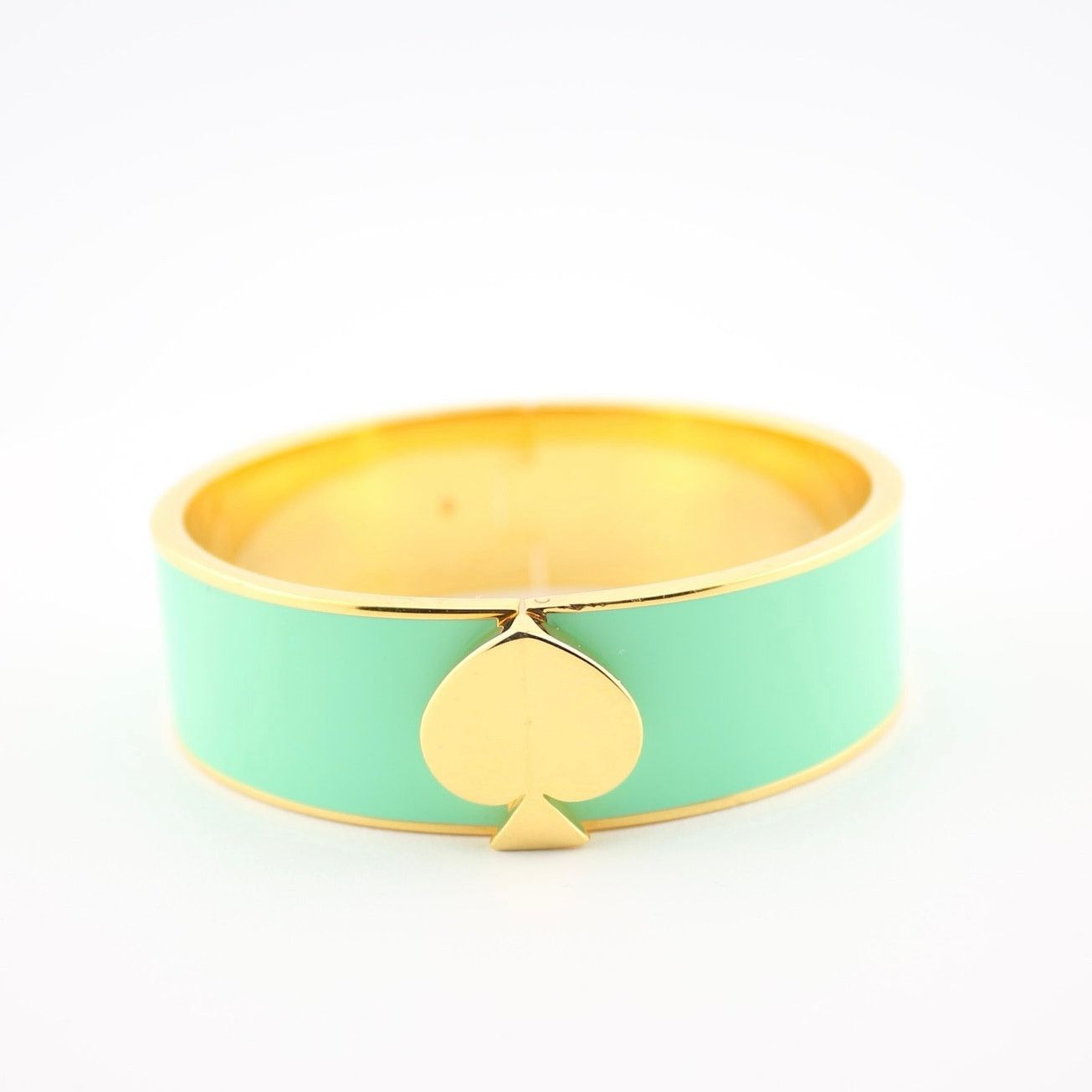 Kate Spade Kate Spade New York Heritage Spade Mint Enamel Gold Bangle Size ONE SIZE - 1 Thumbnail