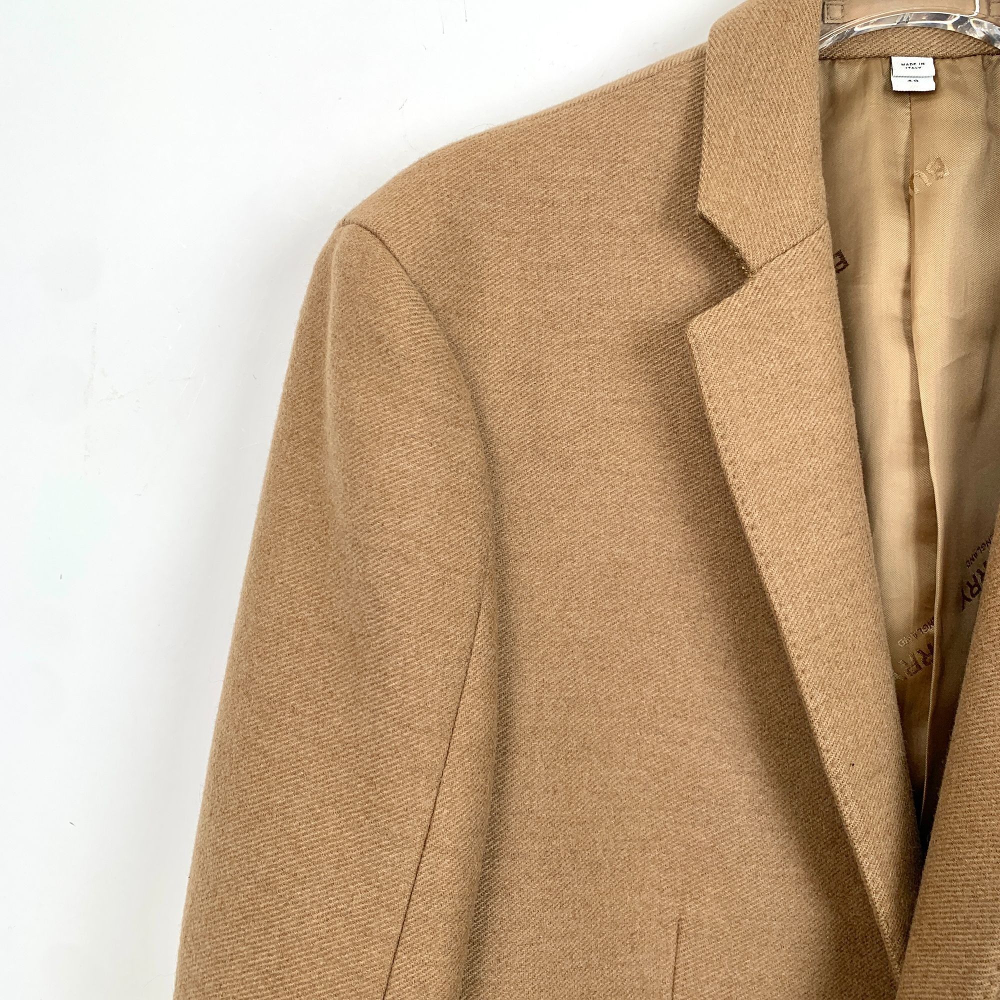 Burberry Burberry Mens Camel Wool & Cashmere Overcoat Size M / US 6-8 / IT 42-44 - 3 Thumbnail