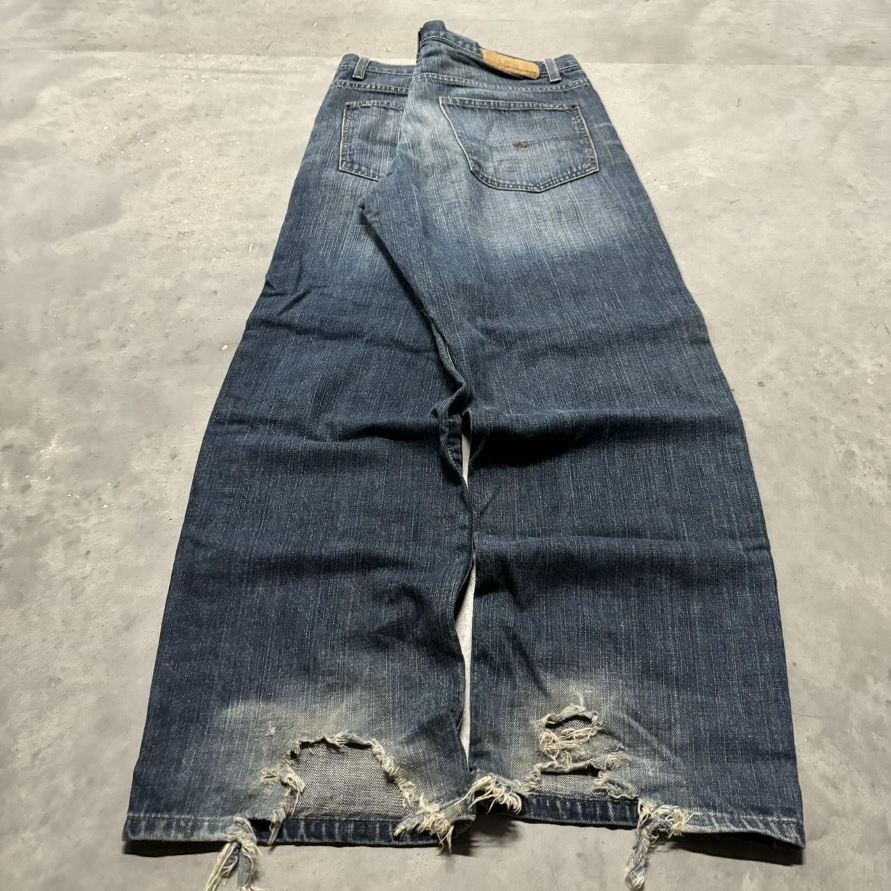 Calvin Klein × Vintage Crazy Vintage Y2K/2000s Grunge Faded Dark Wash Calvin Klein Denim Jeans! Size US 34 / EU 50 - 4 Thumbnail