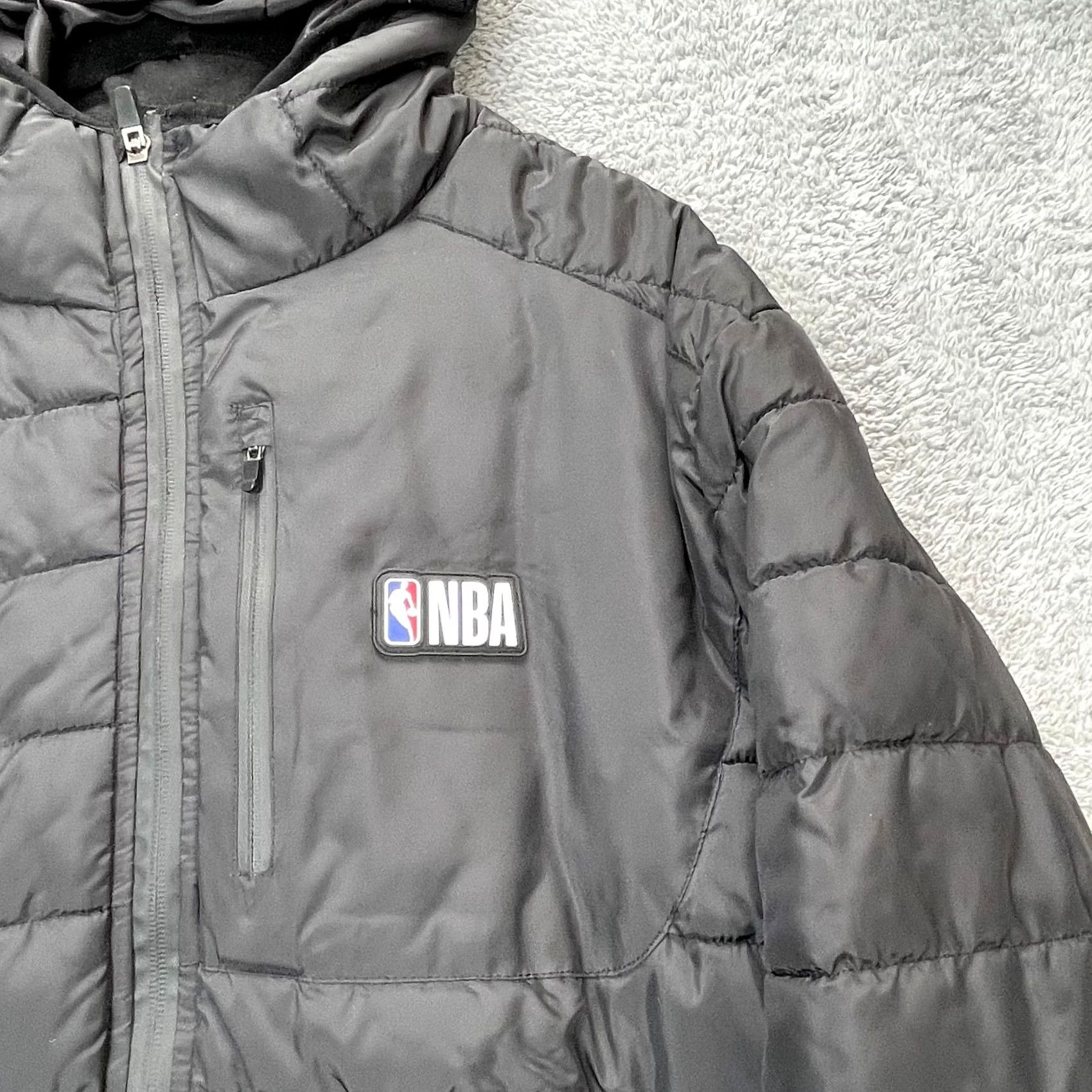 NBA NBA Jacket Black Puffer Coat Insulated Hooded Full Zip Logo XL Mens Size US XL / EU 56 / 4 - 4 Thumbnail