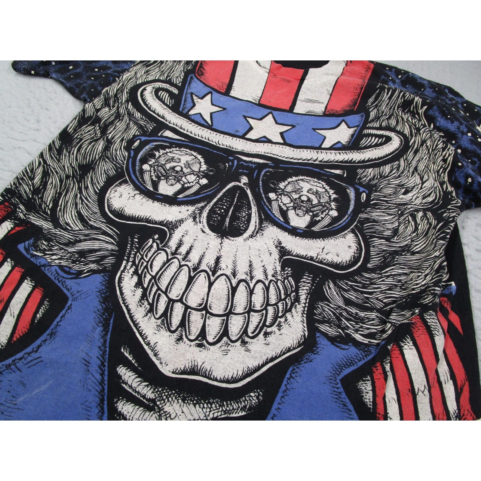 Fruit Of The Loom VINTAGE Ellis D Tees Skull Uncle Sam Shirt Mens Large USA 1993 Fruit Loom 90s Size US L / EU 52-54 / 3 - 2 Thumbnail