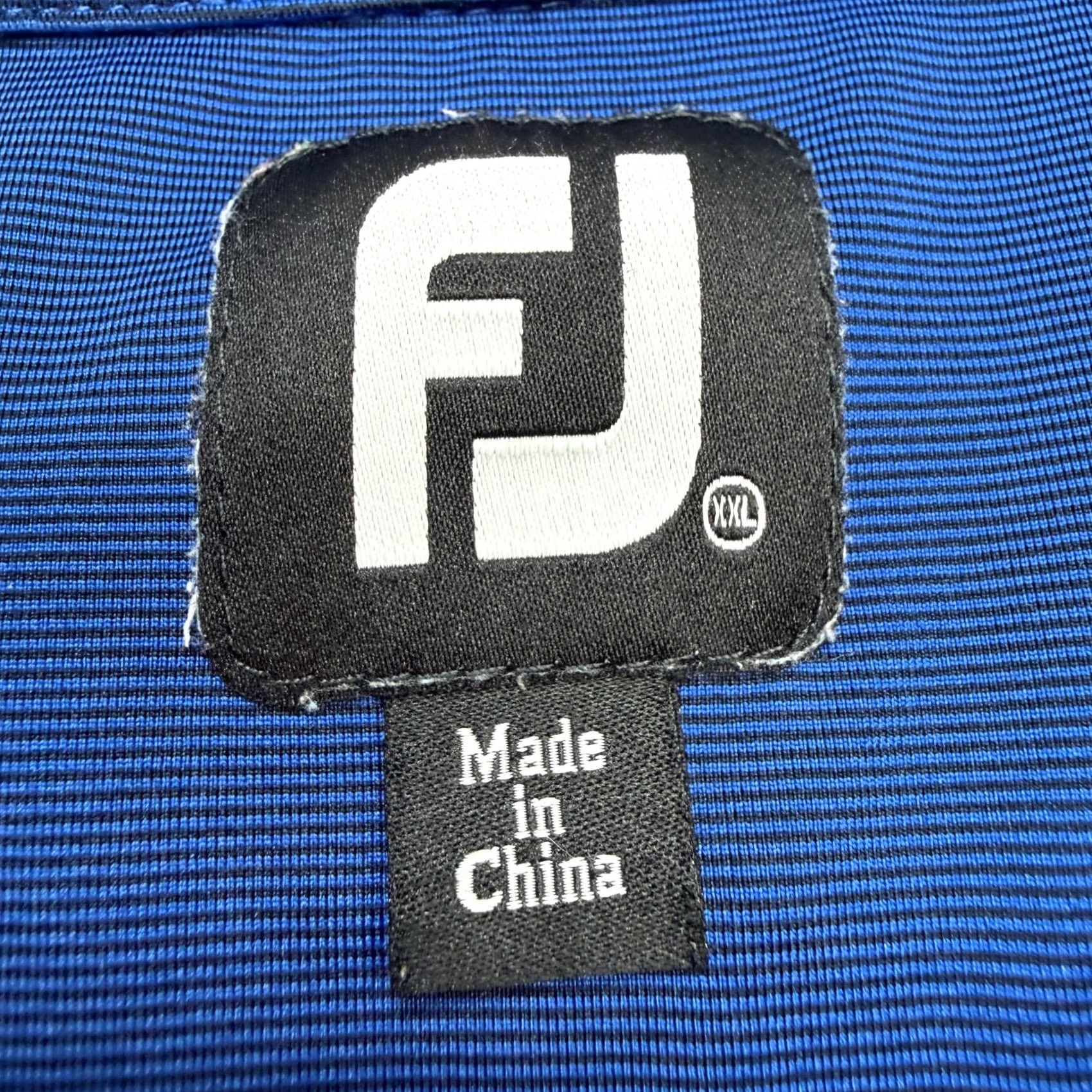Footjoy FootJoy Polo Shirt Mens 2XL Striped Blue Polo Golf Performance Stretch Breathable Travel FJ Size US XXL / EU 58 / 5 - 3 Thumbnail