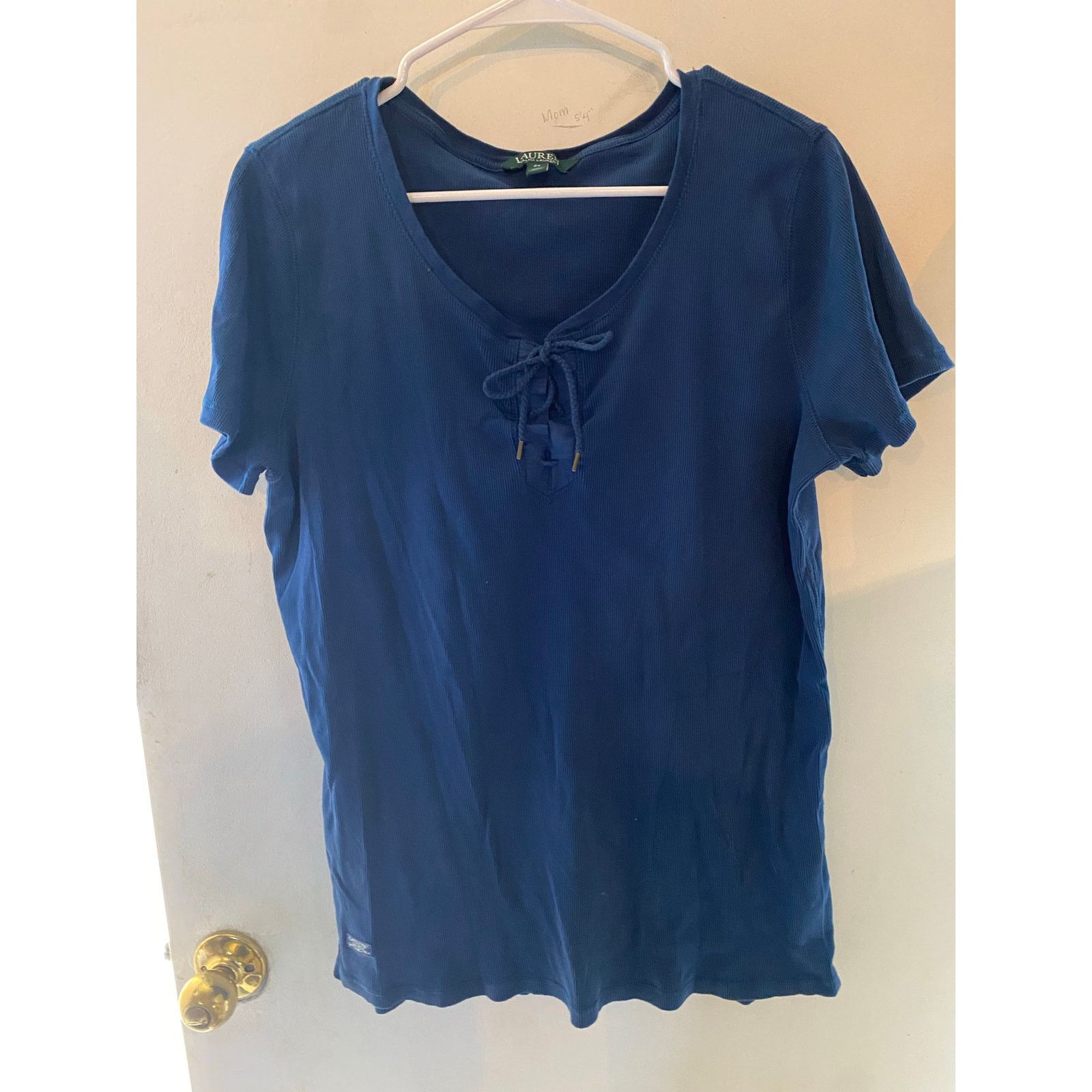 Ralph Lauren Ralph Lauren Blue Lace Up Tee Women's 2X Size XXL / US 16-18 / IT 52-54 - 7 Thumbnail