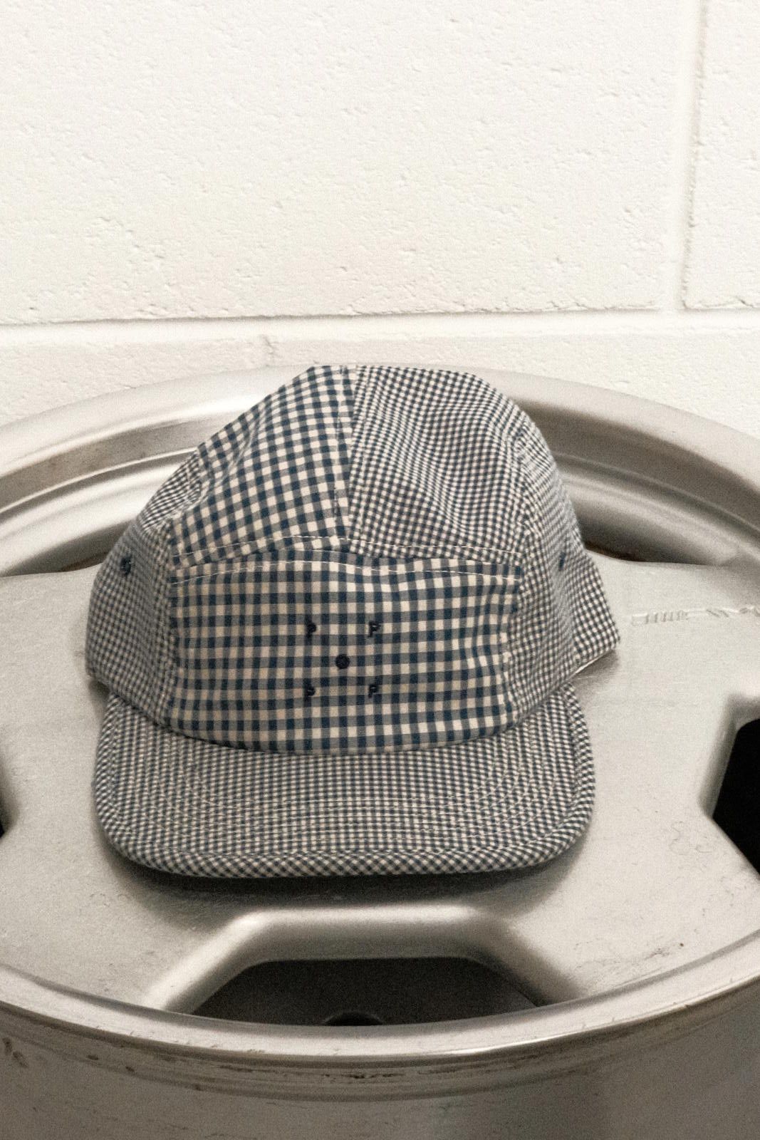 The Unbranded Brand P.O.P. - Blue and White Checkered Patchwork Cap Size US M / EU 48-50 / 2 - 1 Thumbnail