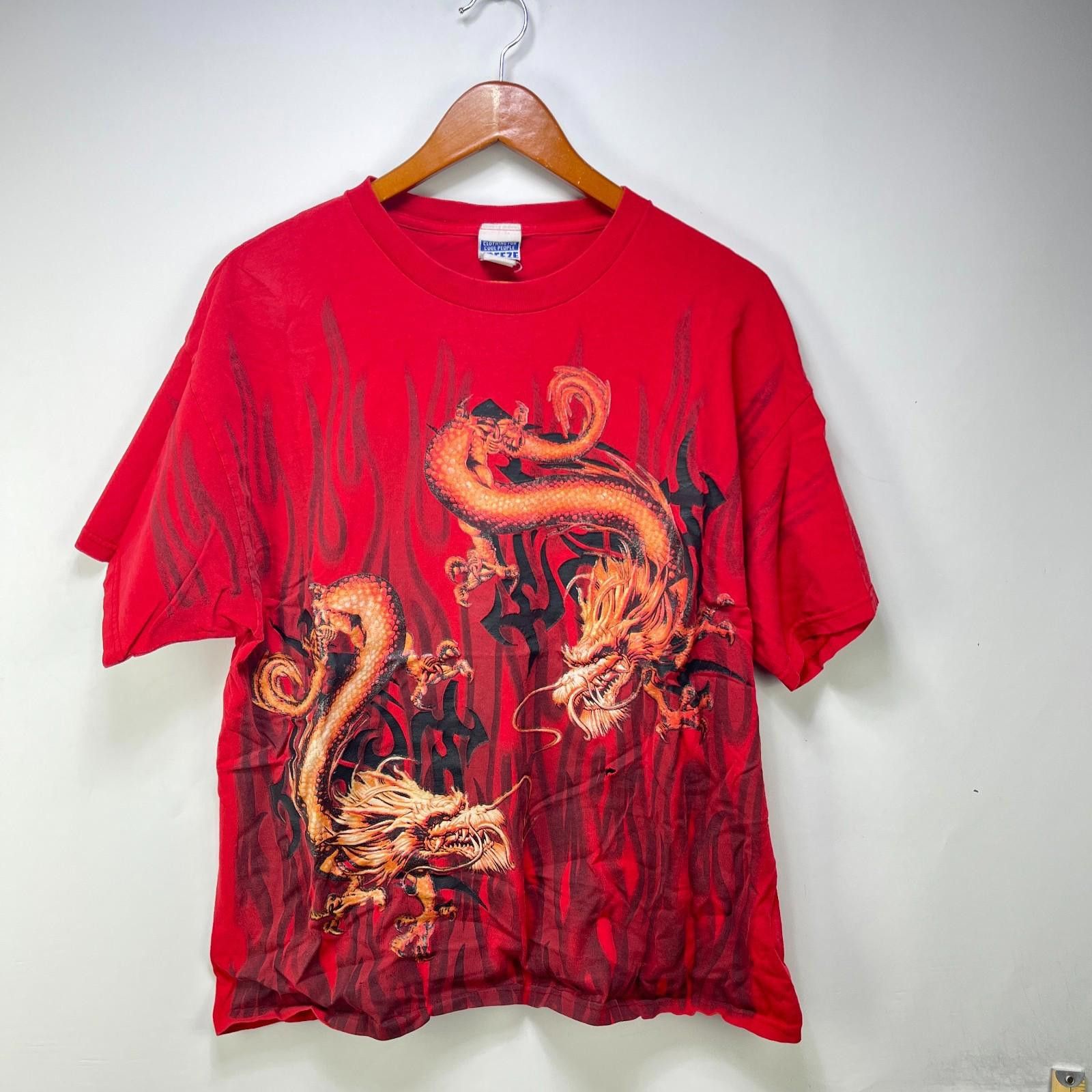 Vintage Vintage Dragon Flames Y2K JNCO Style T Shirt XL Size US XL / EU 56 / 4 - 1 Thumbnail