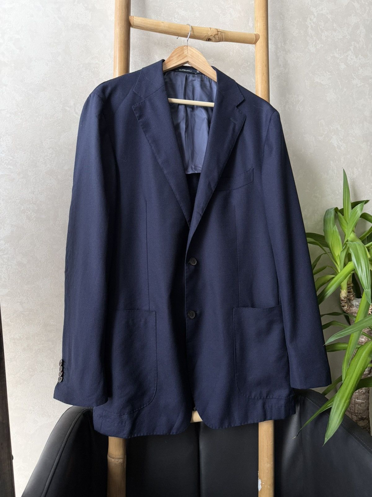 Suitsupply Suitsupply Italy Havana Patch Lt Int Wool Navy Blue Blazer Size 46L - 3 Thumbnail