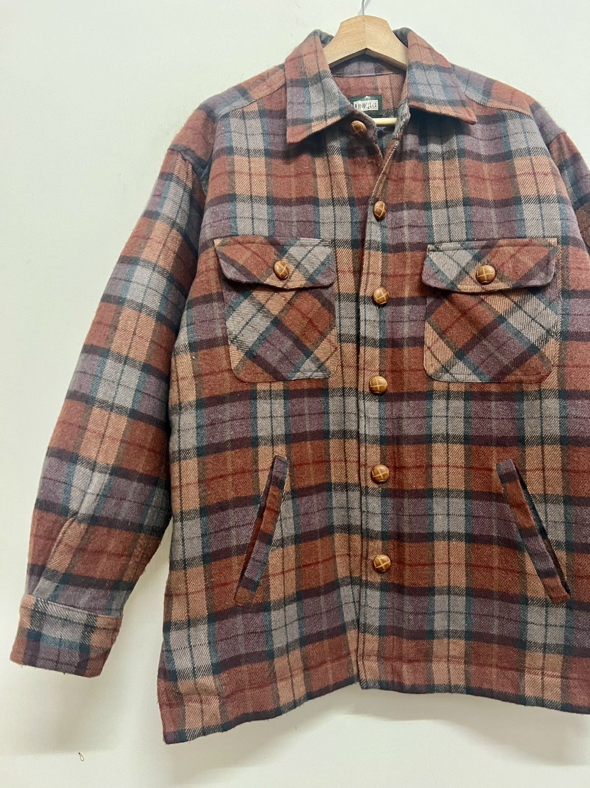 Uniqlo Rare Vintage Uniqlo Wool Button Jacket Size US M / EU 48-50 / 2 - 4 Thumbnail
