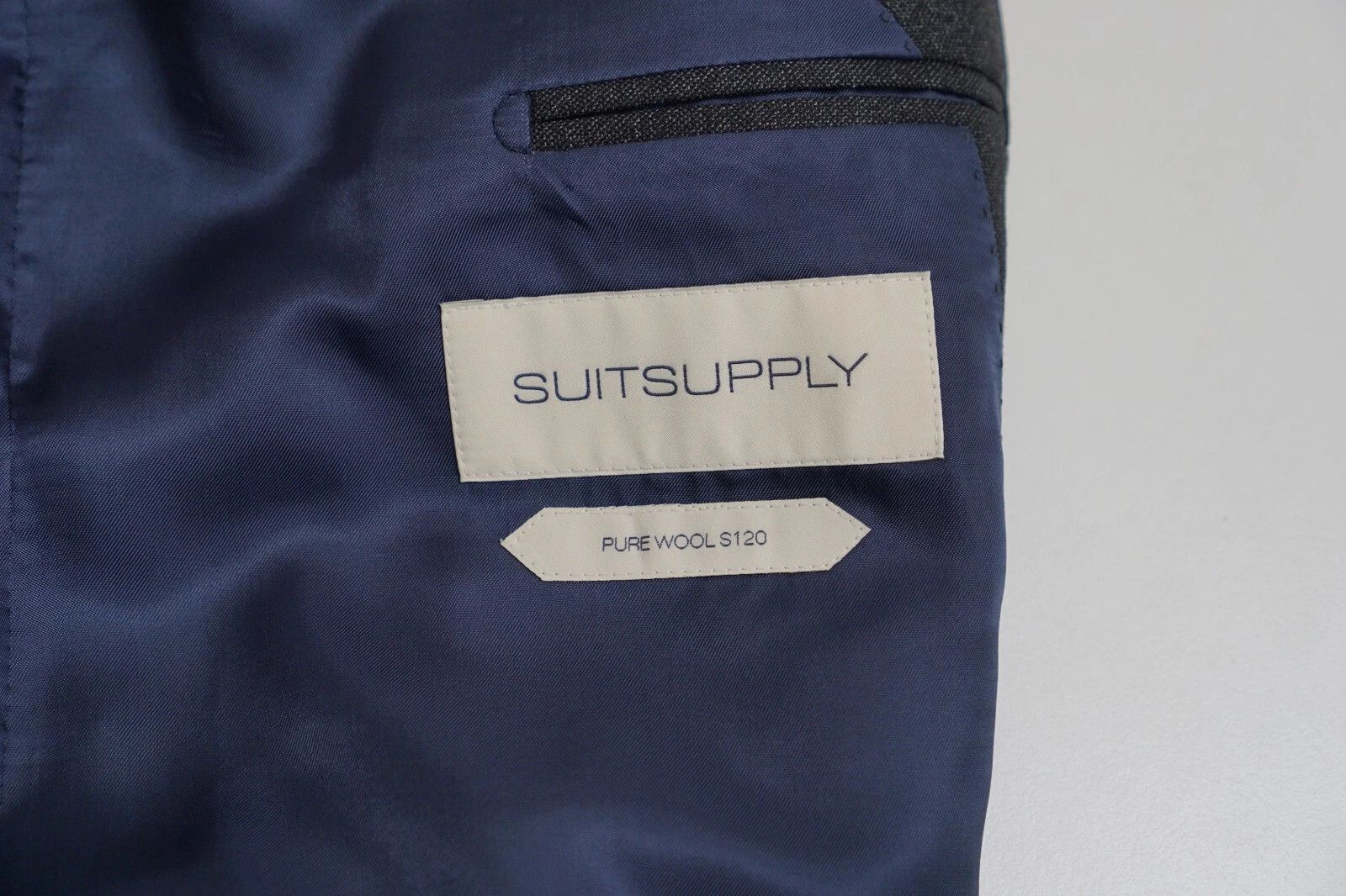 Suitsupply Men Suitsupply Blazer Washigton Peak Grey Wool S120 UK/US46 Size 46R - 4 Thumbnail
