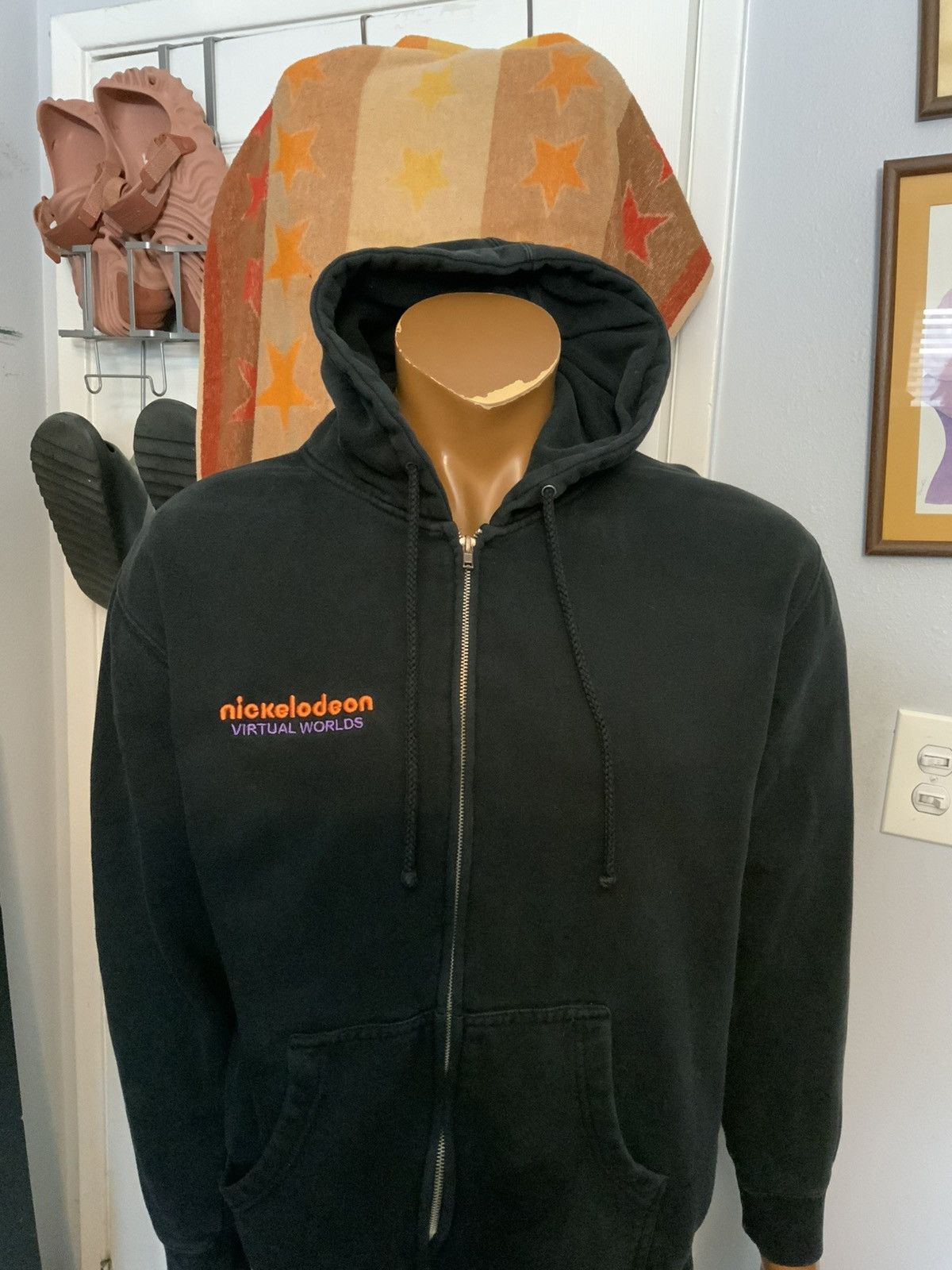 Nickelodeon Nickelodeon Virtual Worlds Embroidered Y2K Black Zip Hoodie Size US M / EU 48-50 / 2 - 8 Thumbnail