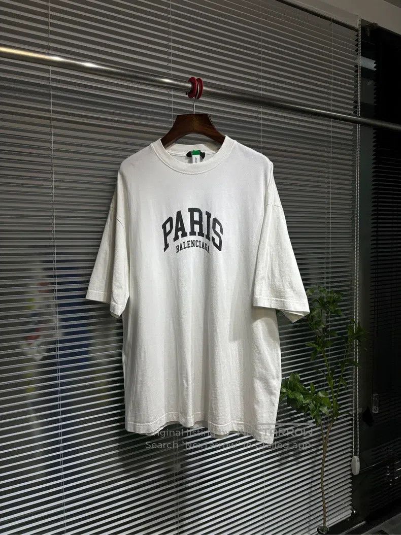 Balenciaga Balenciaga Short-sleeve T-shirt with Paris letter print lo Size US M / EU 48-50 / 2 - 1 Thumbnail
