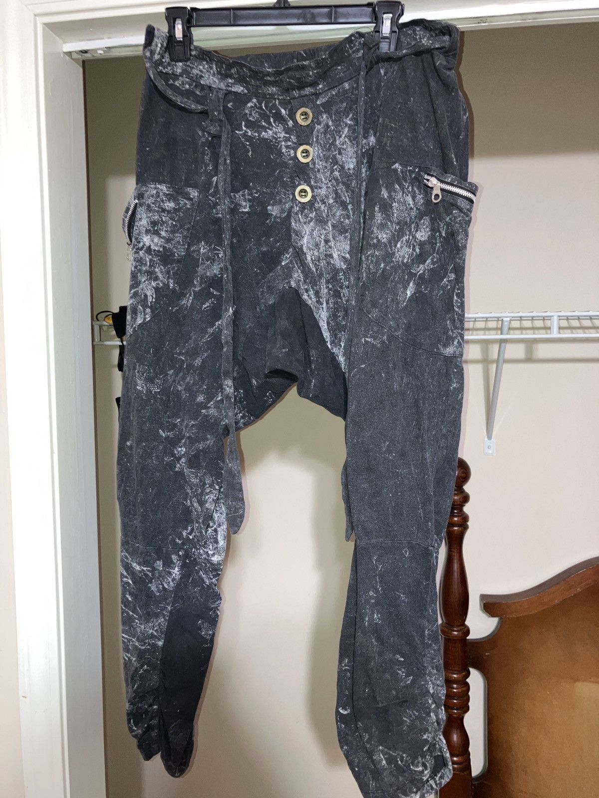 Vintage MARBLED HAREM PANTS MADE IN THAILAND Size US 34 / EU 50 - 1 Thumbnail