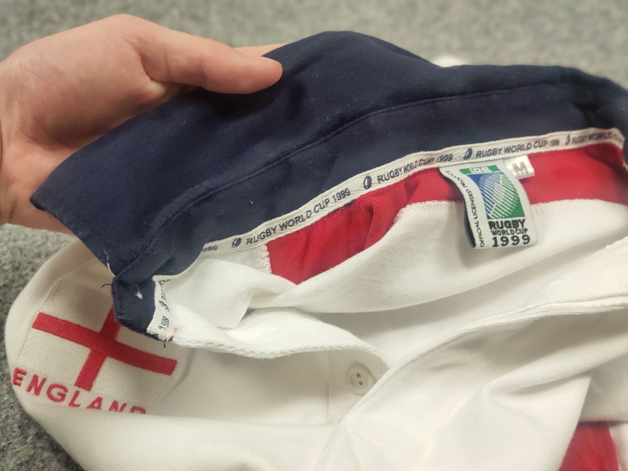 Vintage Vintage England 1999 Rugby World Cup Long sleeve jersey Size US M / EU 48-50 / 2 - 14 Thumbnail