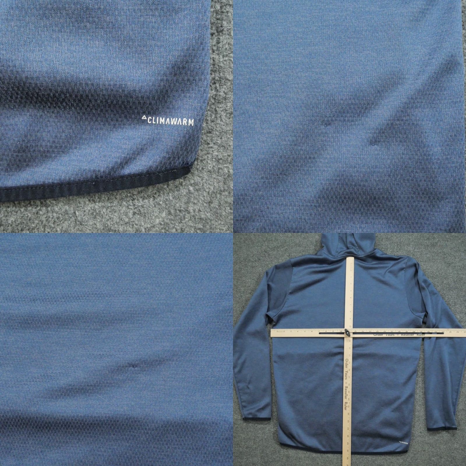 Adidas Adidas Hoodie Mens Adult Medium Blue Pullover Climawarm Three Stripes Hooded Regular Fit Logo Pullover Hoodie Size US M / EU 48-50 / 2 - 8 Thumbnail