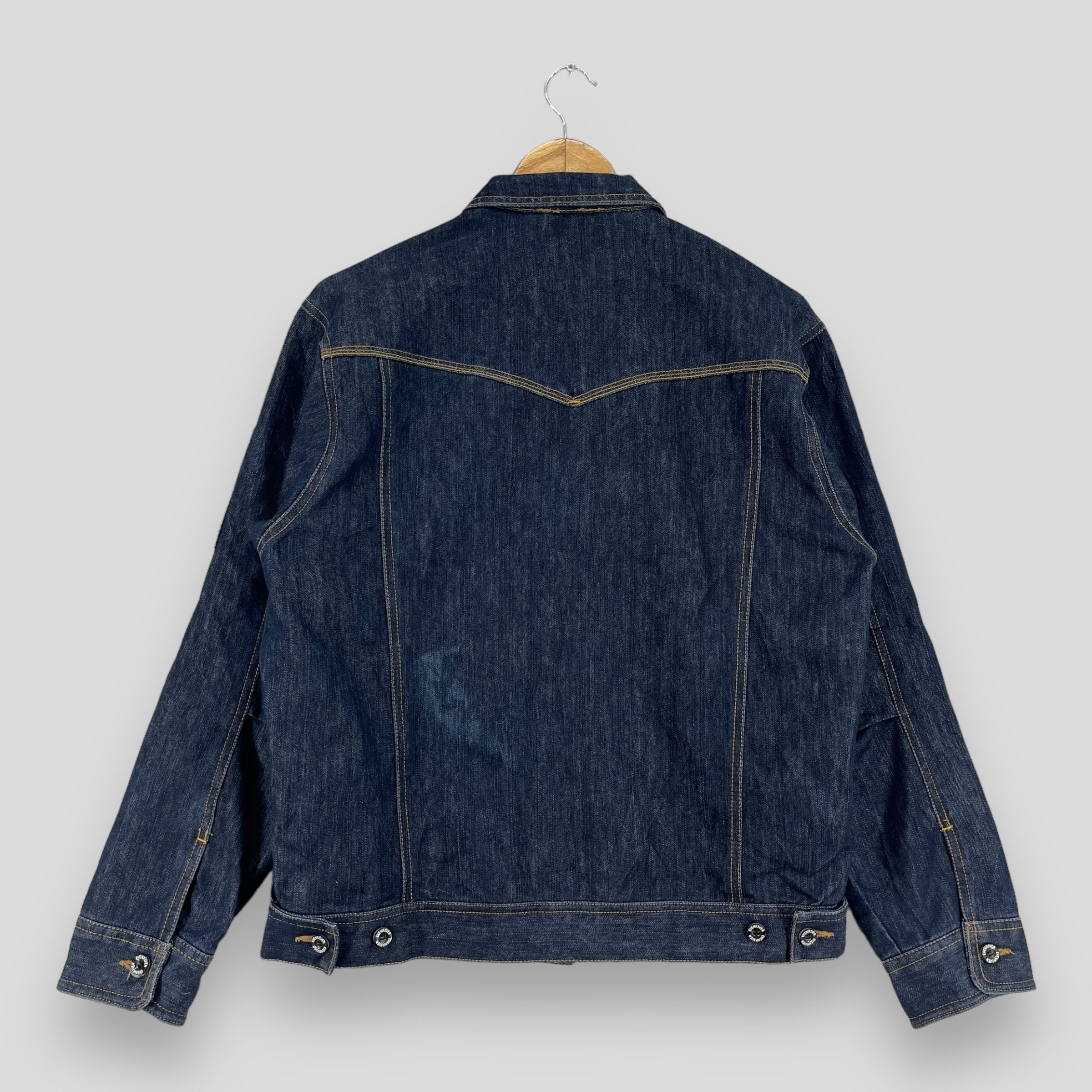 Japanese Brand × Vintage VintageENRIVER Denim Trucker Zipper Dark Washed Jacket Size US M / EU 48-50 / 2 - 9 Thumbnail