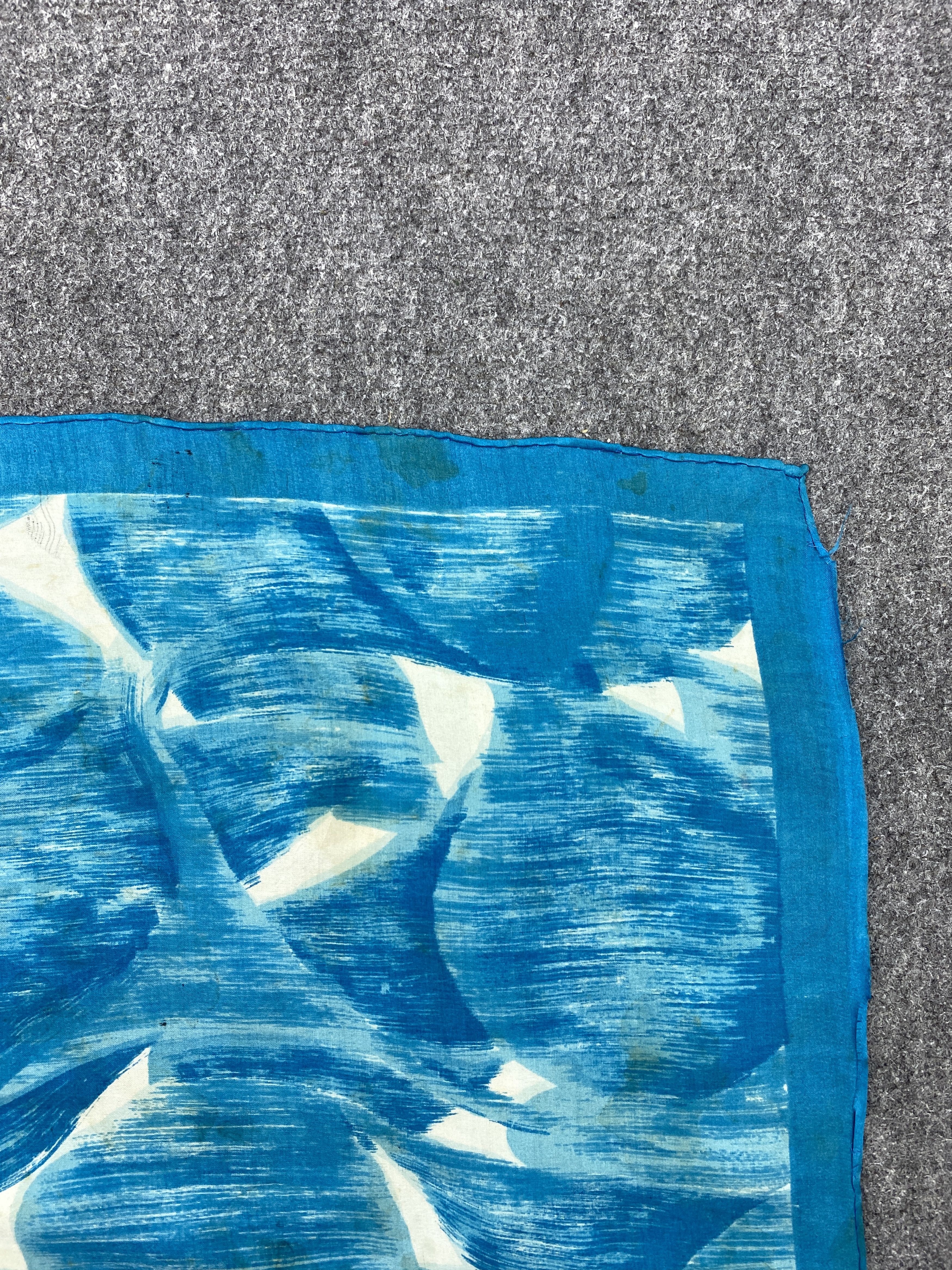 Vintage Art Painting Silk Scarf / Muffler / Silk Shawl SN0066 Size ONE SIZE - 4 Thumbnail