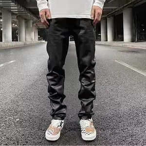 VIBE Black Jeans Men's Vibe Waxed Casual Size US 36 / EU 52 - 1 Thumbnail