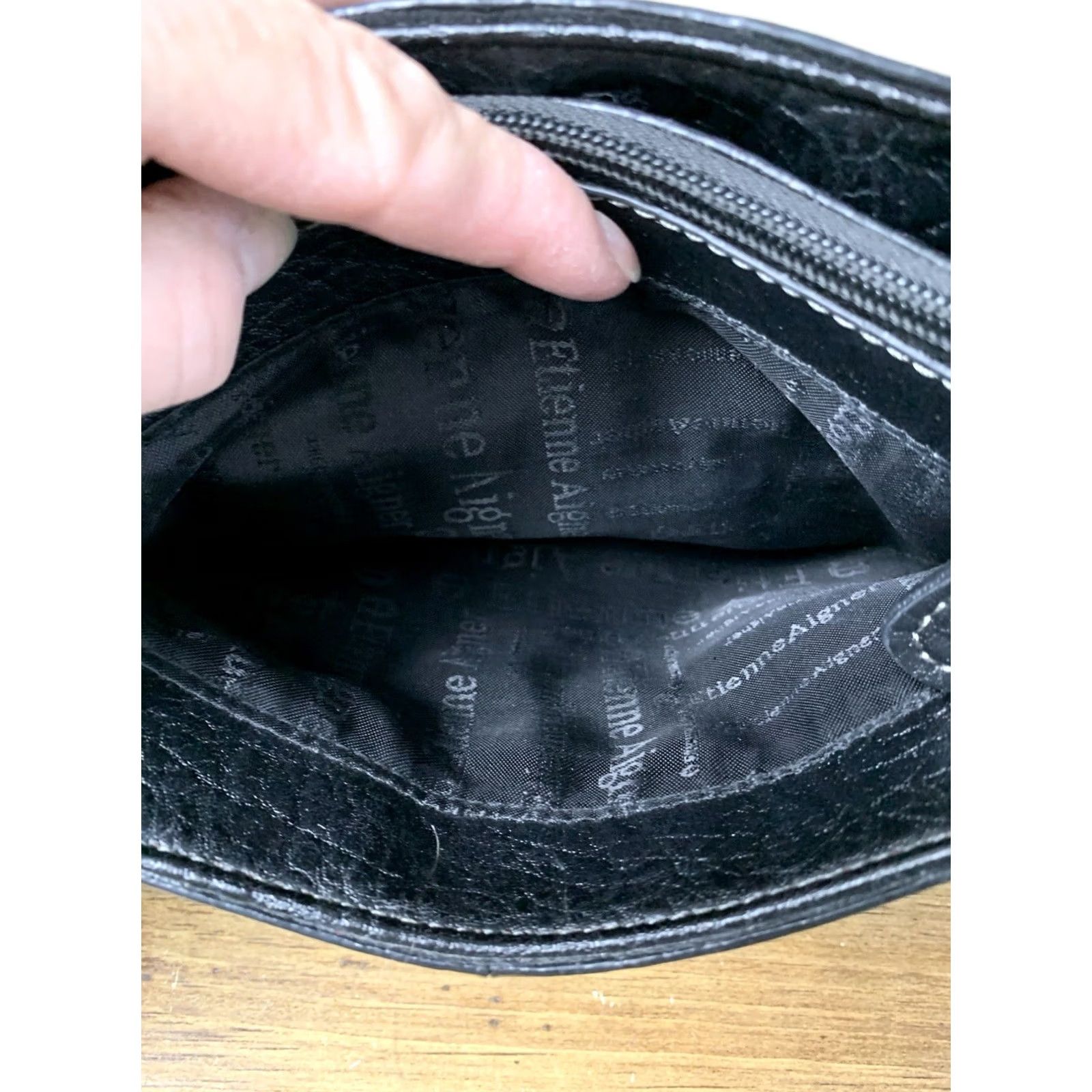 Etienne Aigner Etienne Aigner Shoulder Bag Leather Black Purse Handbag Buckle Snap Size ONE SIZE - 6 Thumbnail